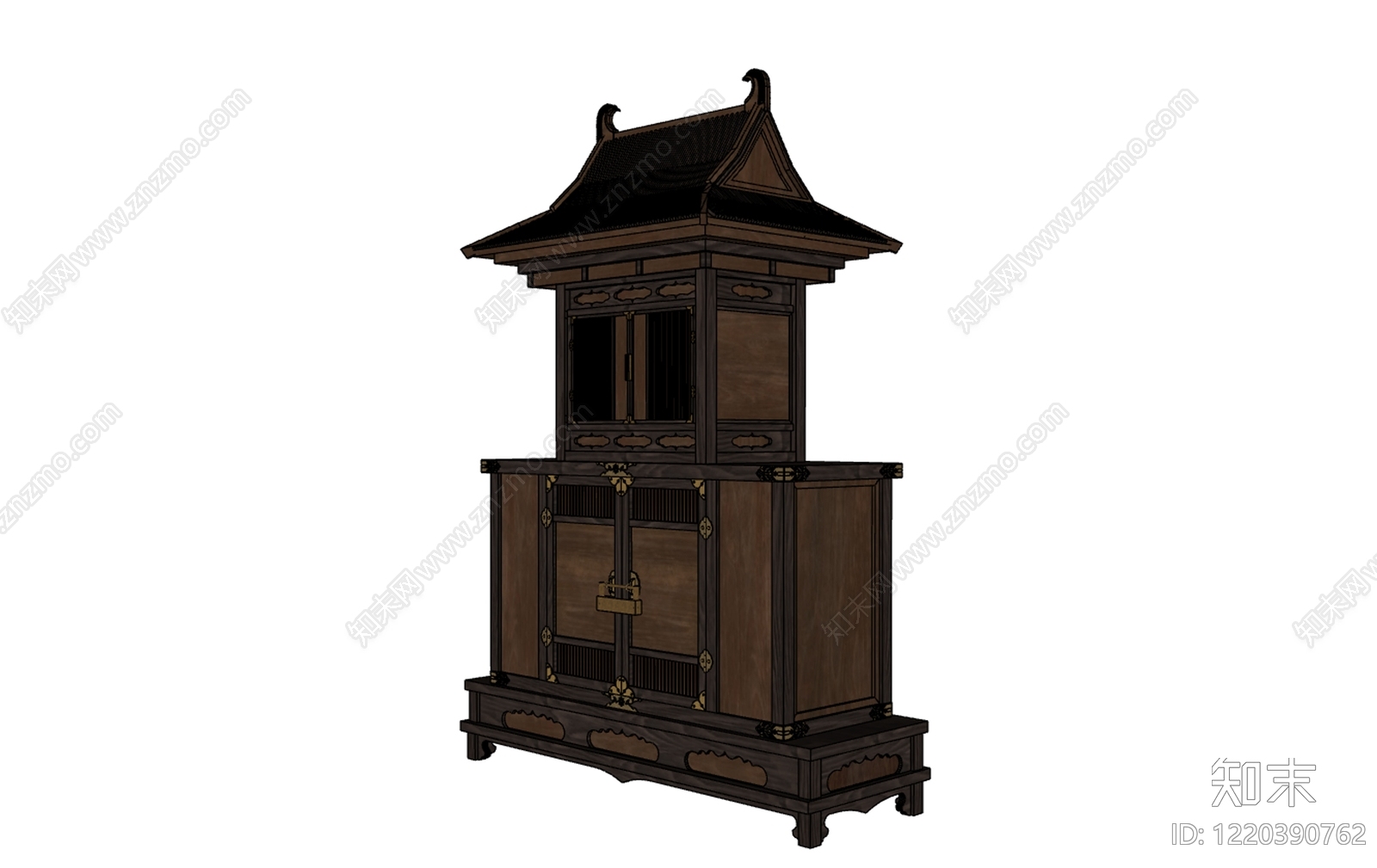 中式储物柜SU模型下载【ID:1220390762】