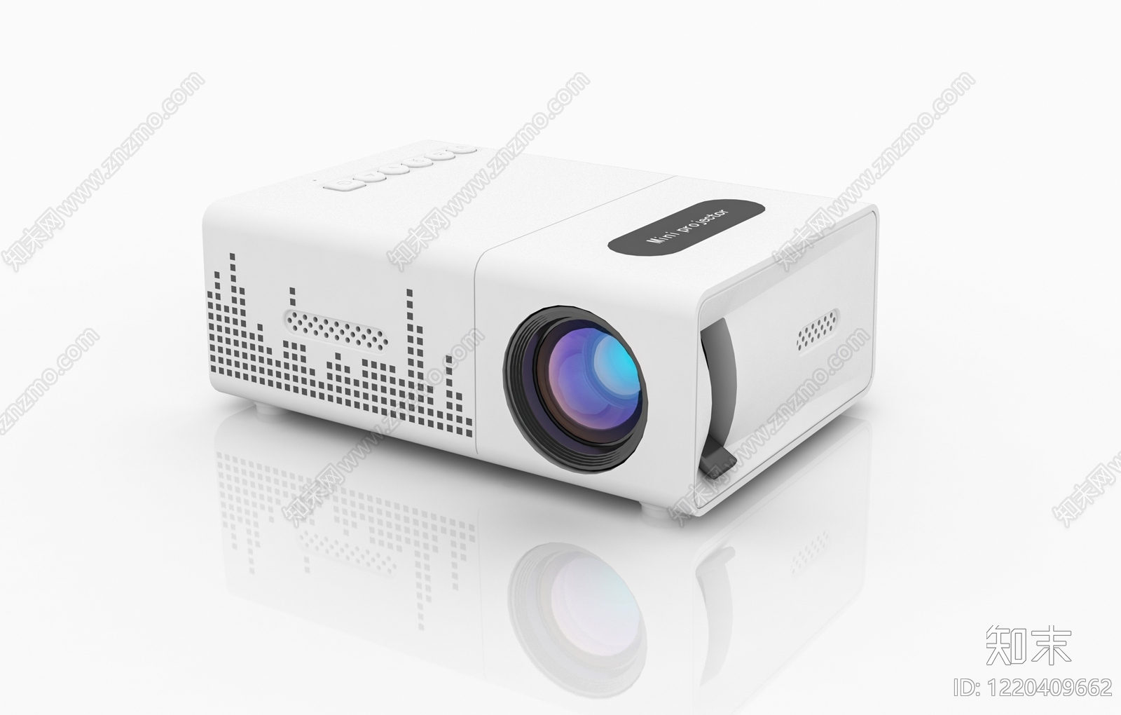极简3D投影灯3D模型渲染效果图
