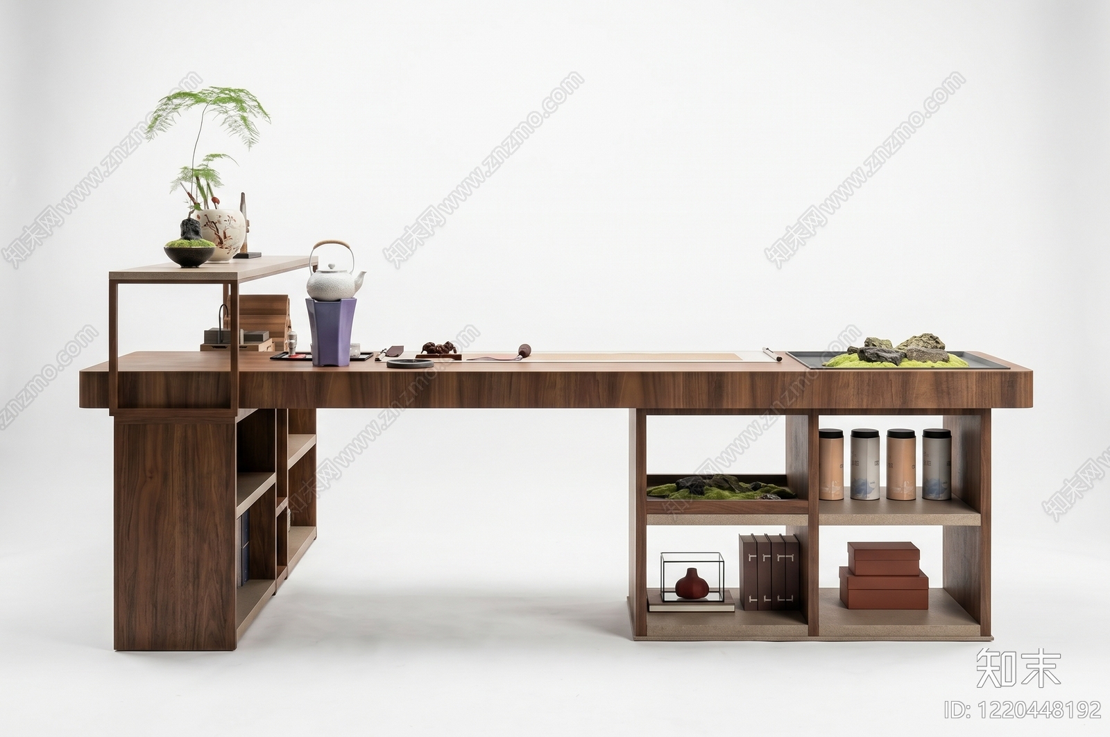 新中式茶桌椅3D模型下载【ID:1220448192】