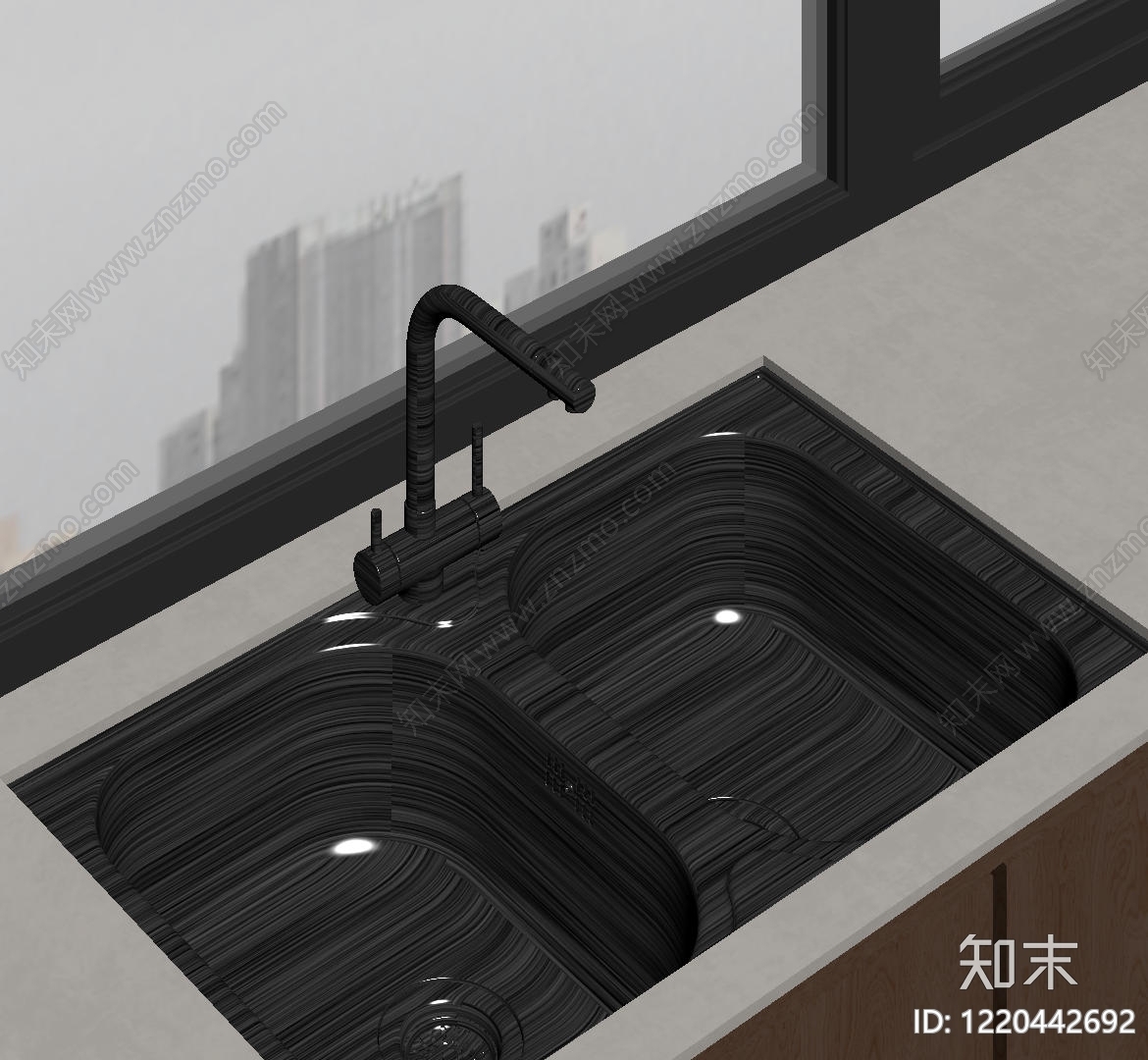 极简水槽SU模型下载【ID:1220442692】