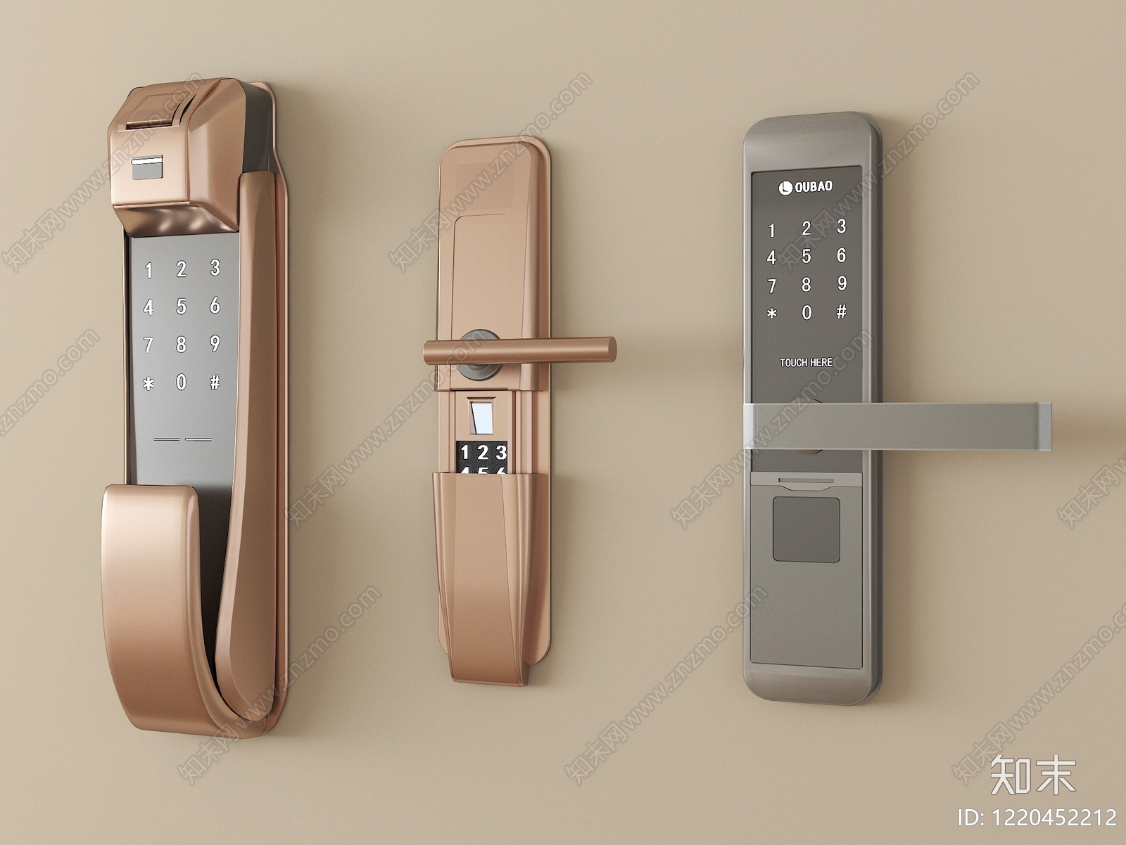 现代简约安全设施3D模型渲染效果图