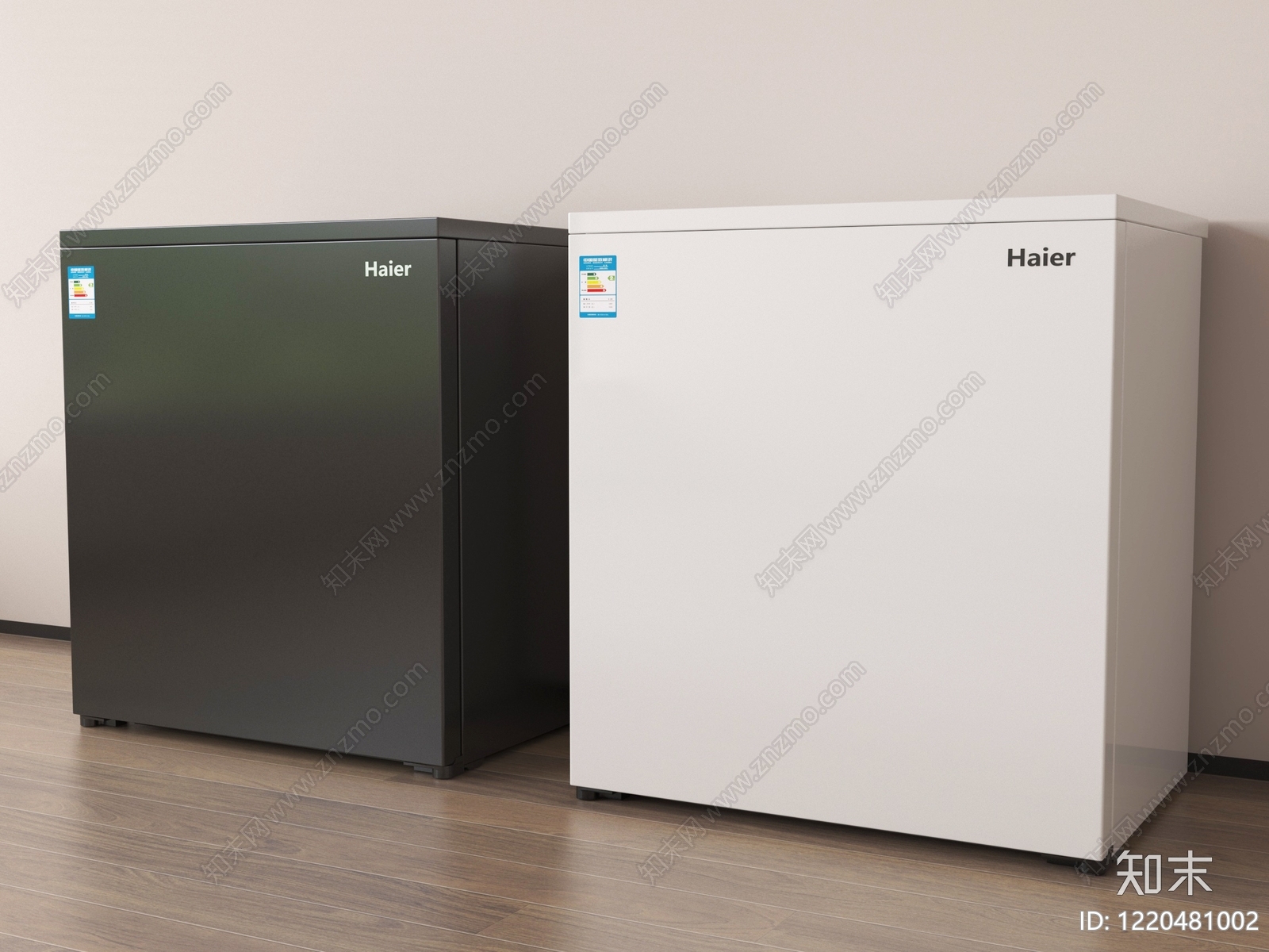 极简冰柜3D模型渲染效果图