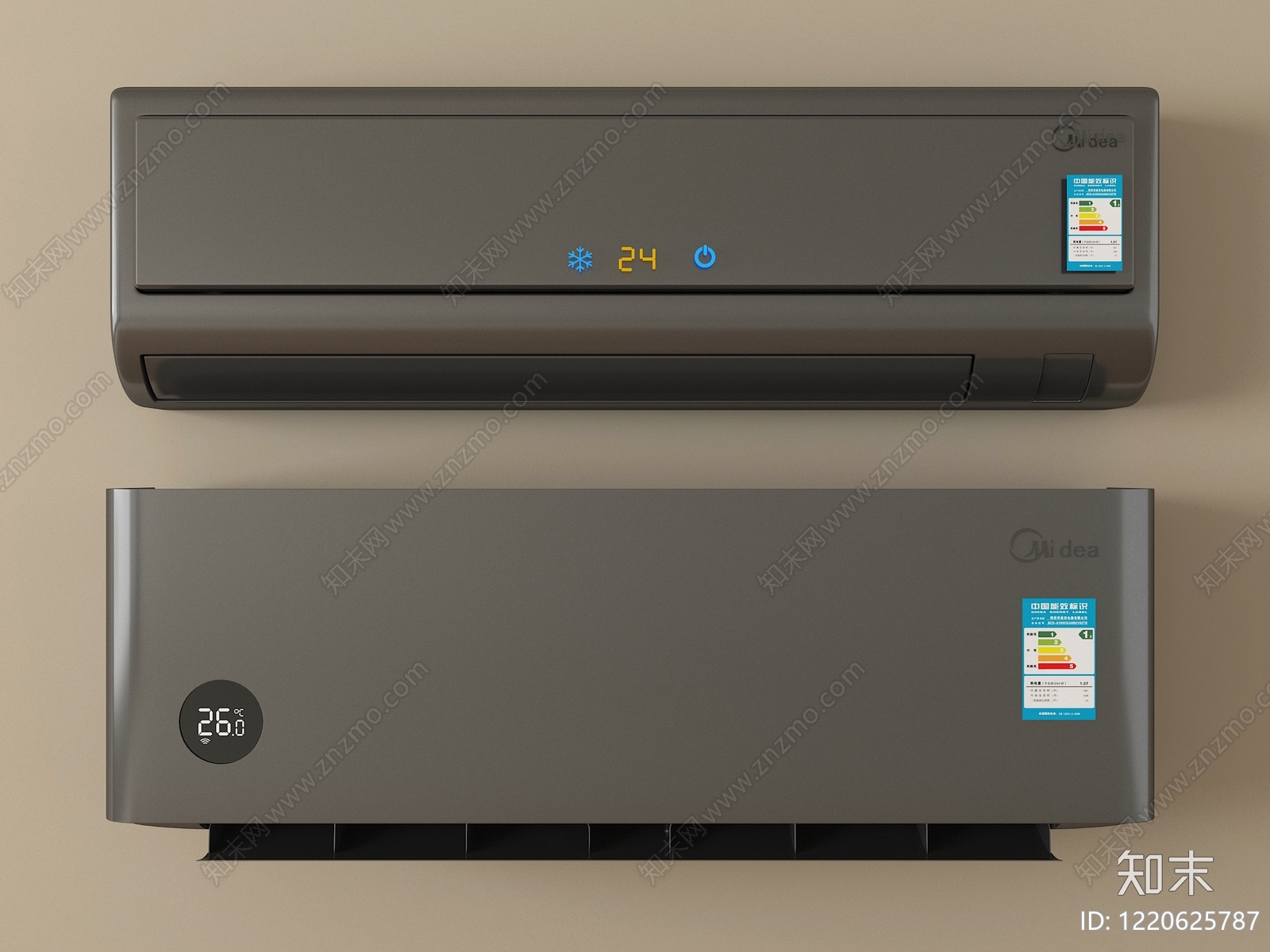极简空调3D模型下载【ID:1220625787】