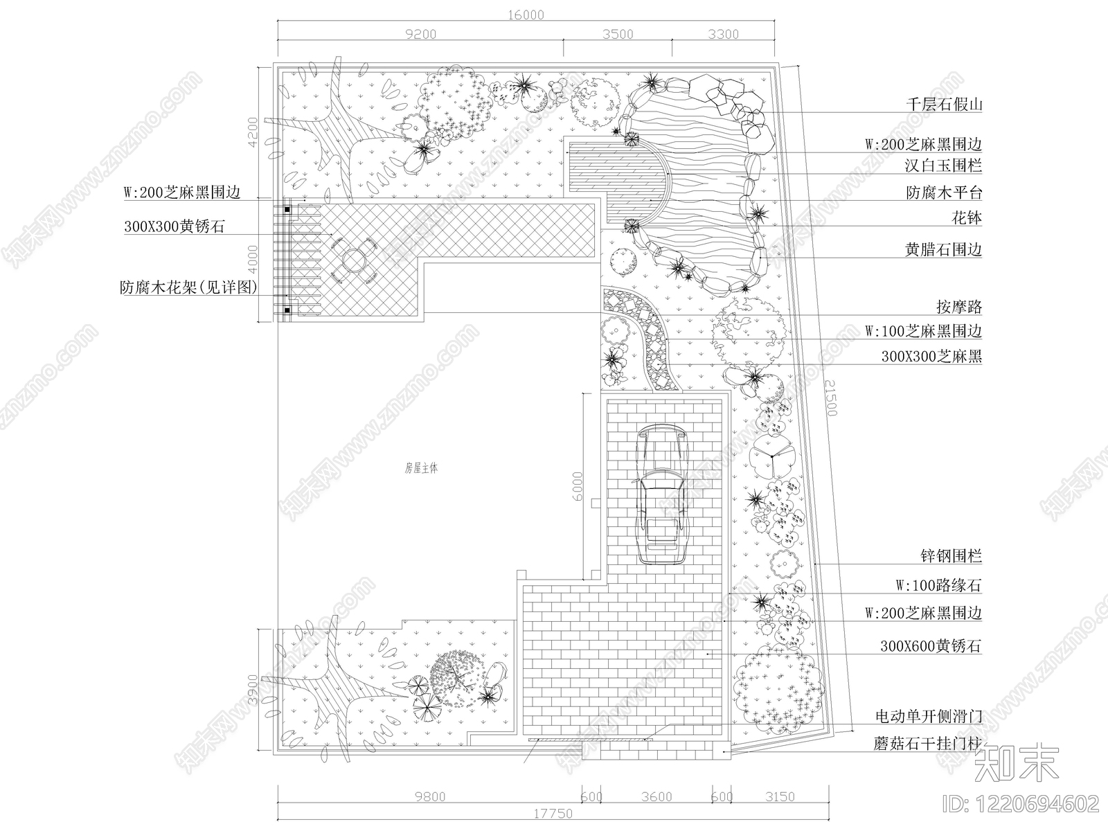 500套别墅庭院景观屋顶花园空中露台景观CAD图纸cad施工图下载【ID:1220694602】