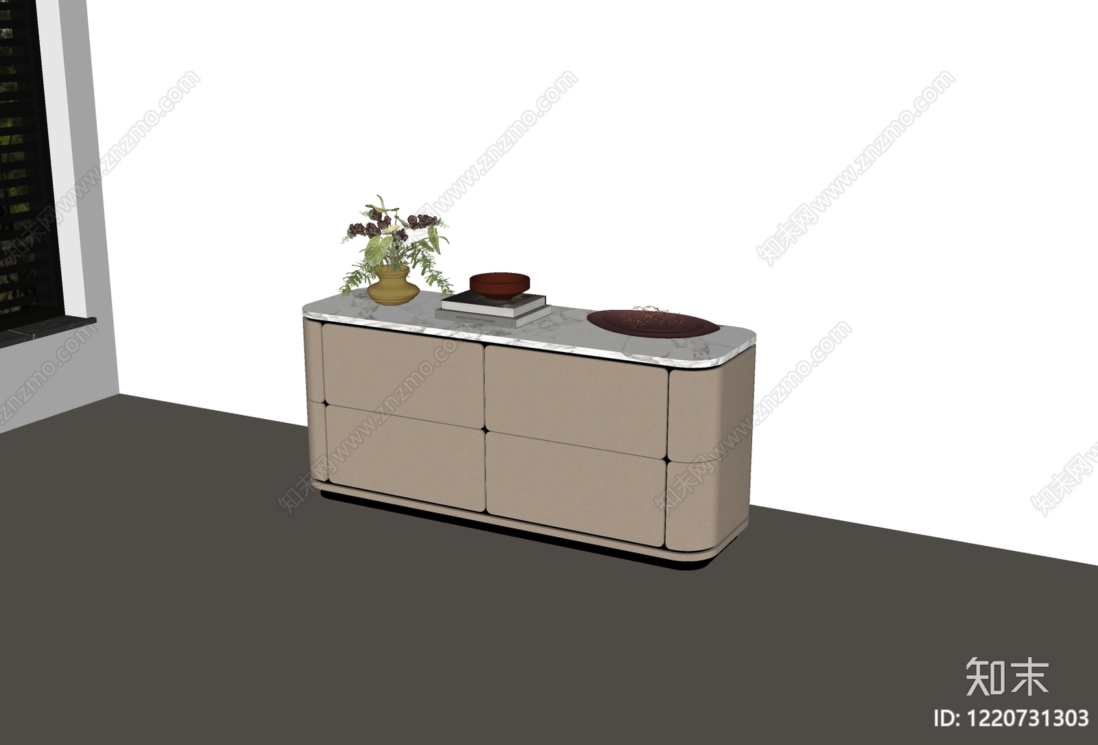 意式极简玄关柜SU模型下载【ID:1220731303】