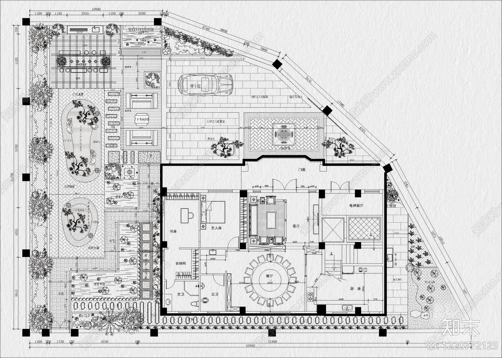 455套别墅庭院景观屋顶花园CAD图纸cad施工图下载【ID:1220772125】
