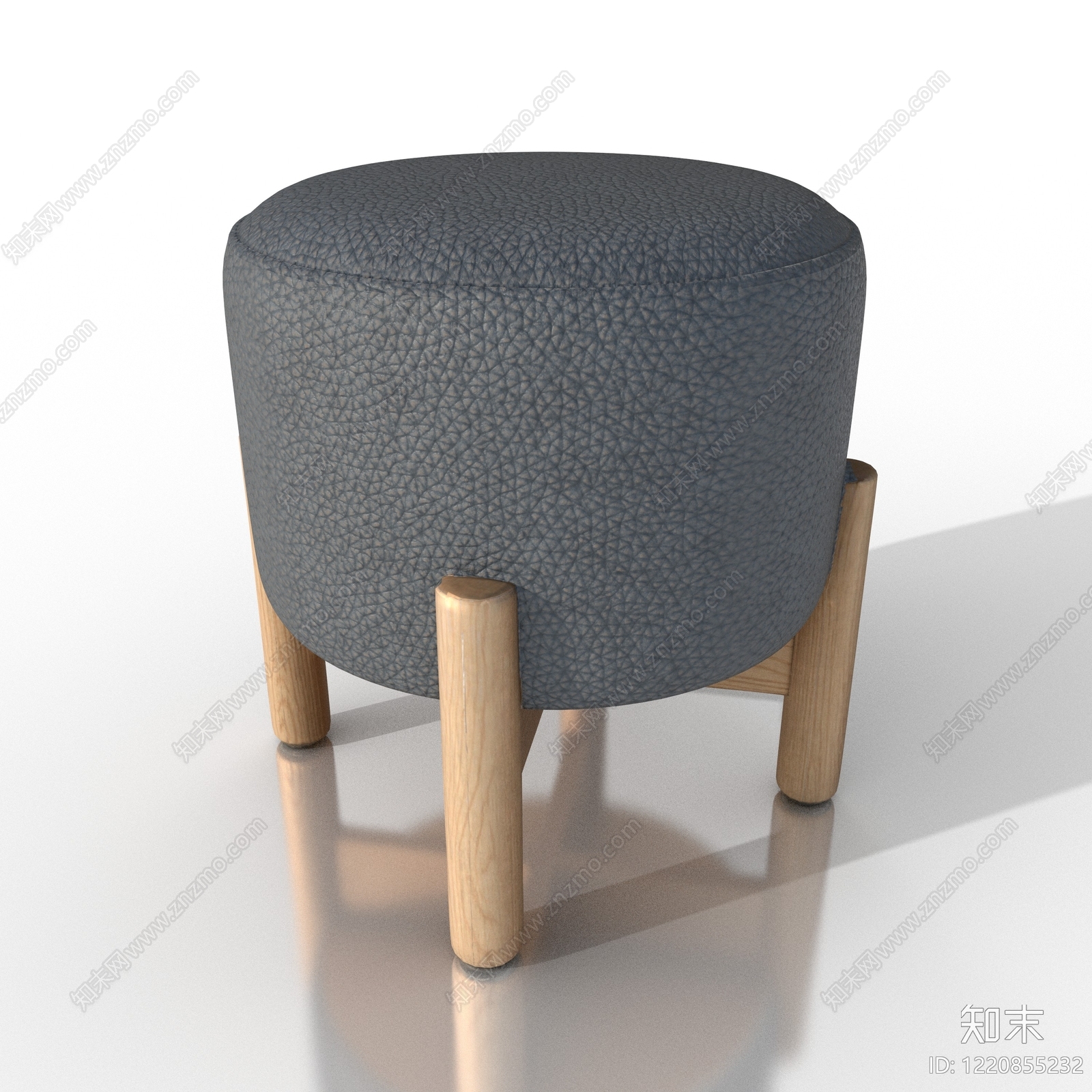 北欧沙发凳3D模型渲染效果图