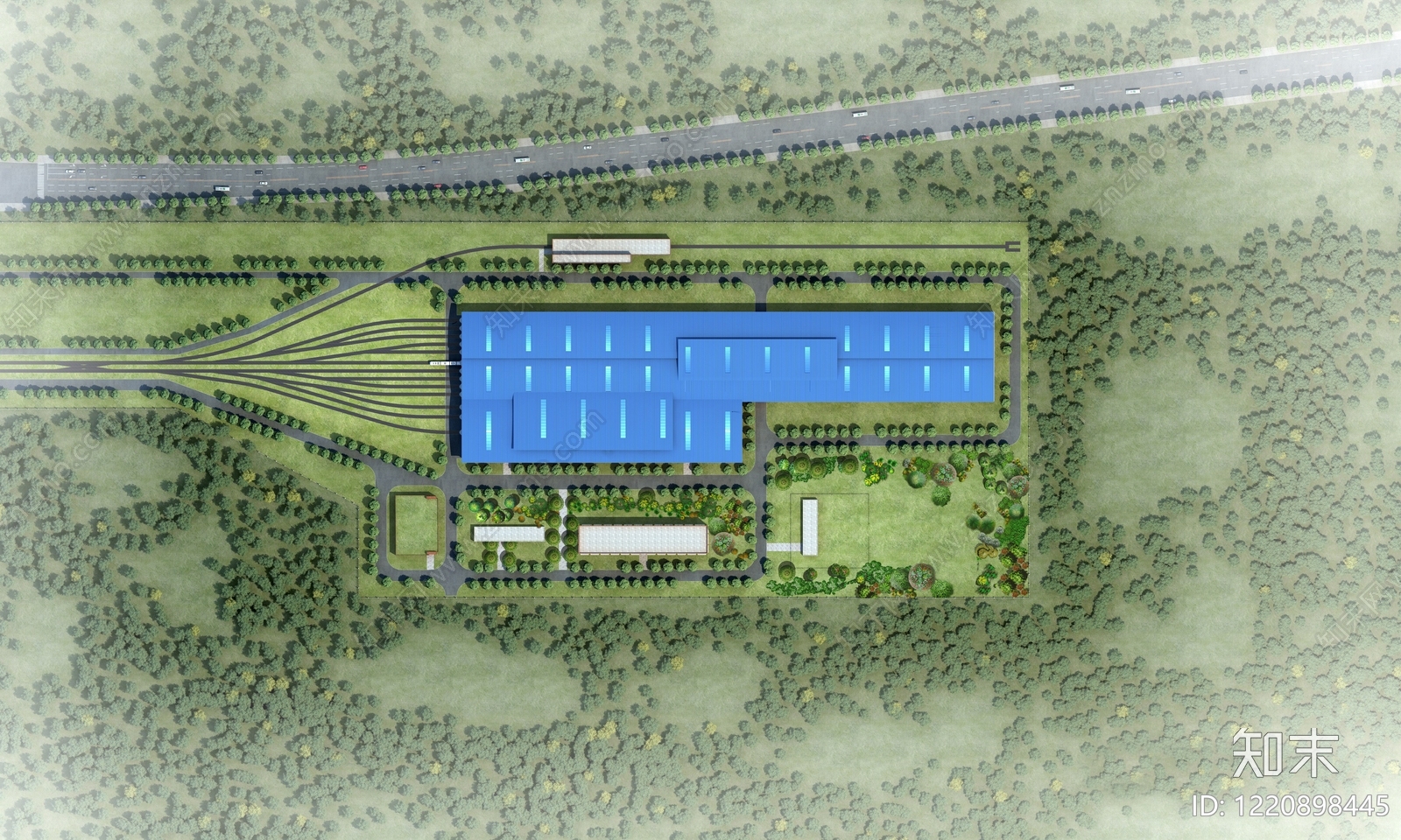 现代主义物流中心3D模型下载【ID:1220898445】