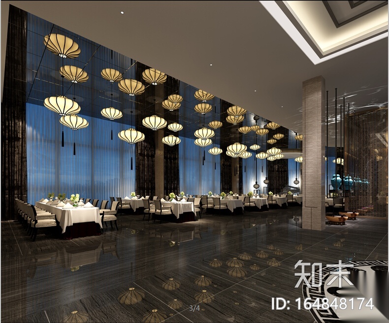 5套主题餐厅空间设计方案（含3DMAX模型）cad施工图下载【ID:164848174】