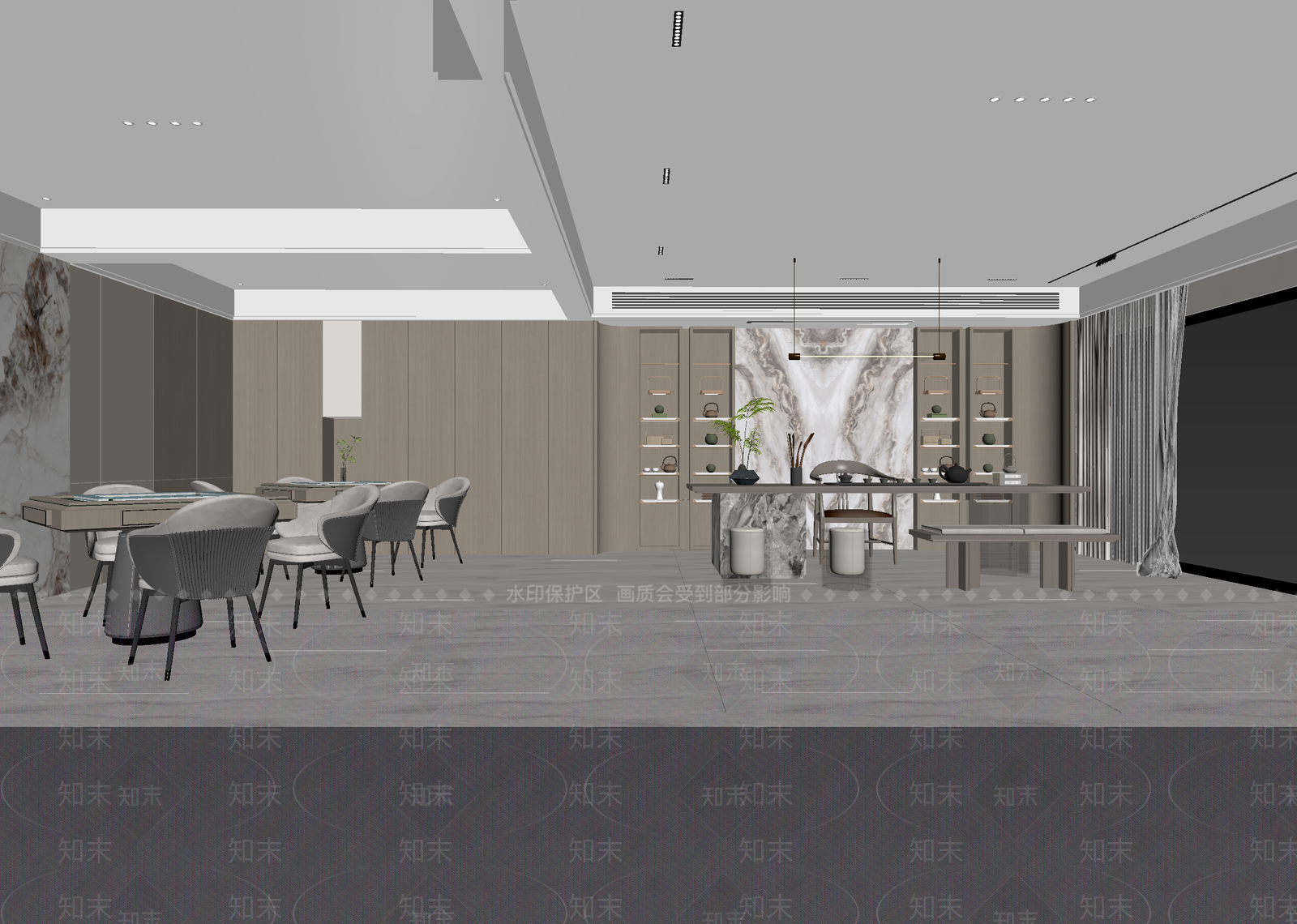 现代茶馆3D模型下载【ID:1215054613】