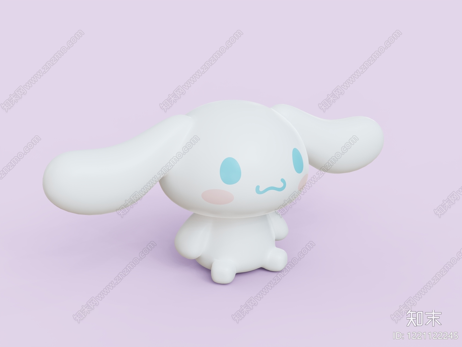 奶油风雕塑摆件3D模型下载【ID:1221122245】