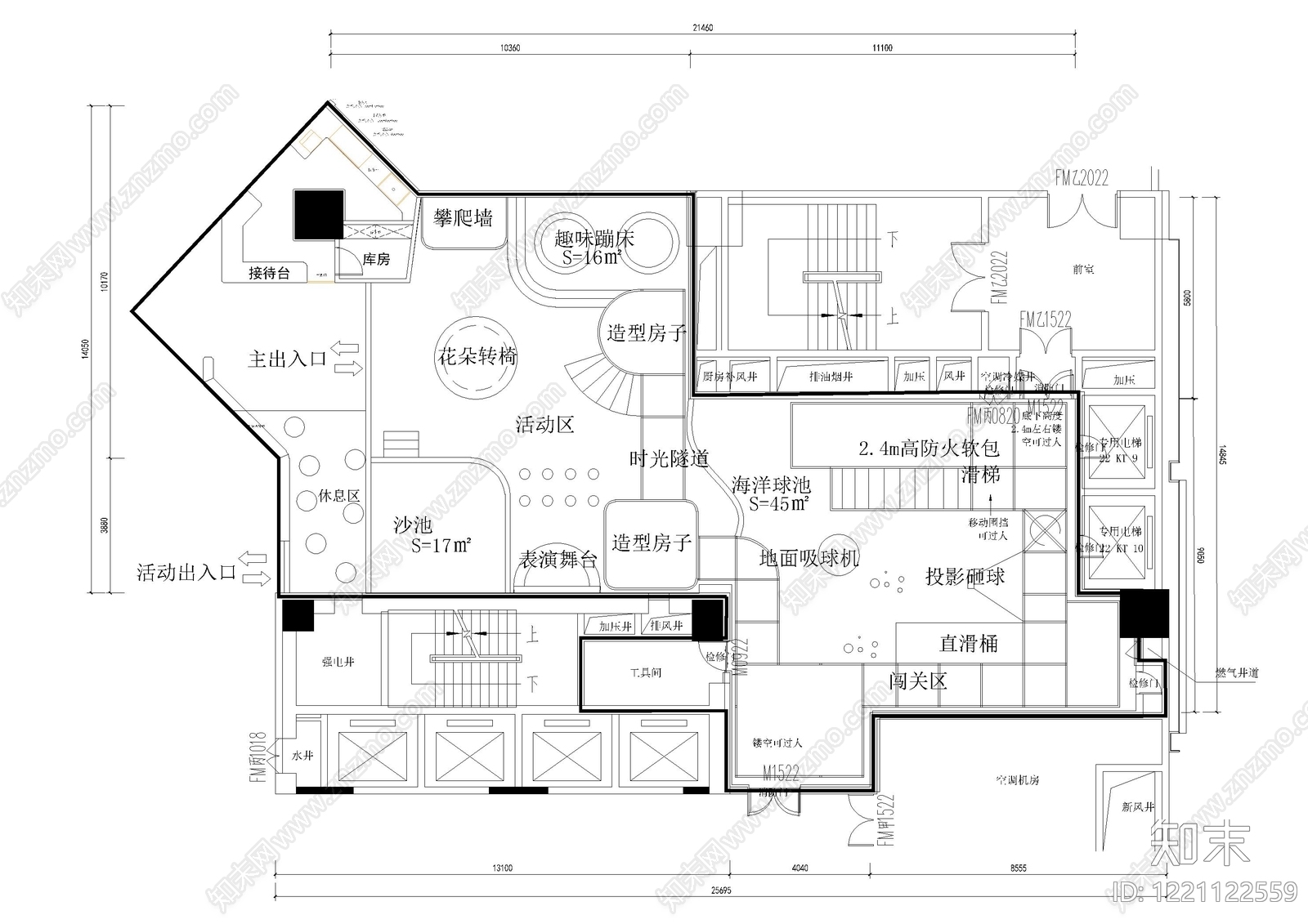 儿童乐园cad施工图下载【ID:1221122559】