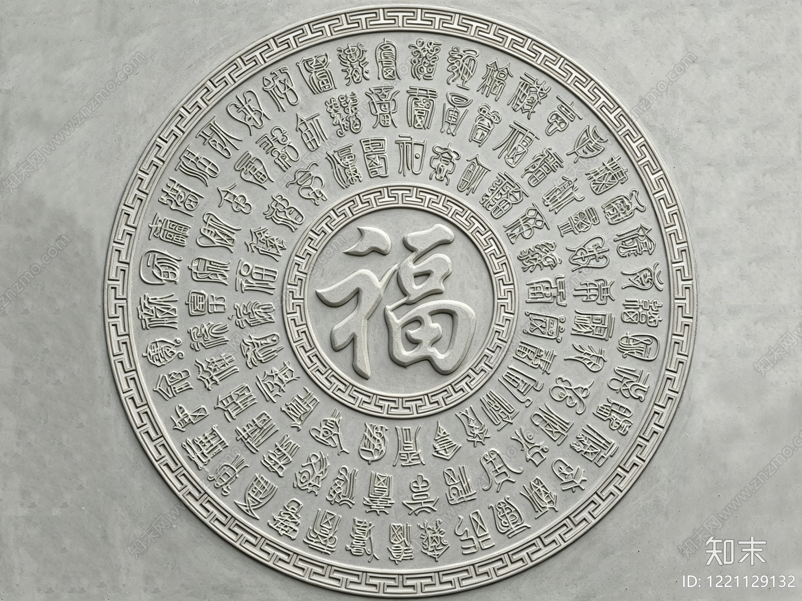 新中式浮雕SU模型草图