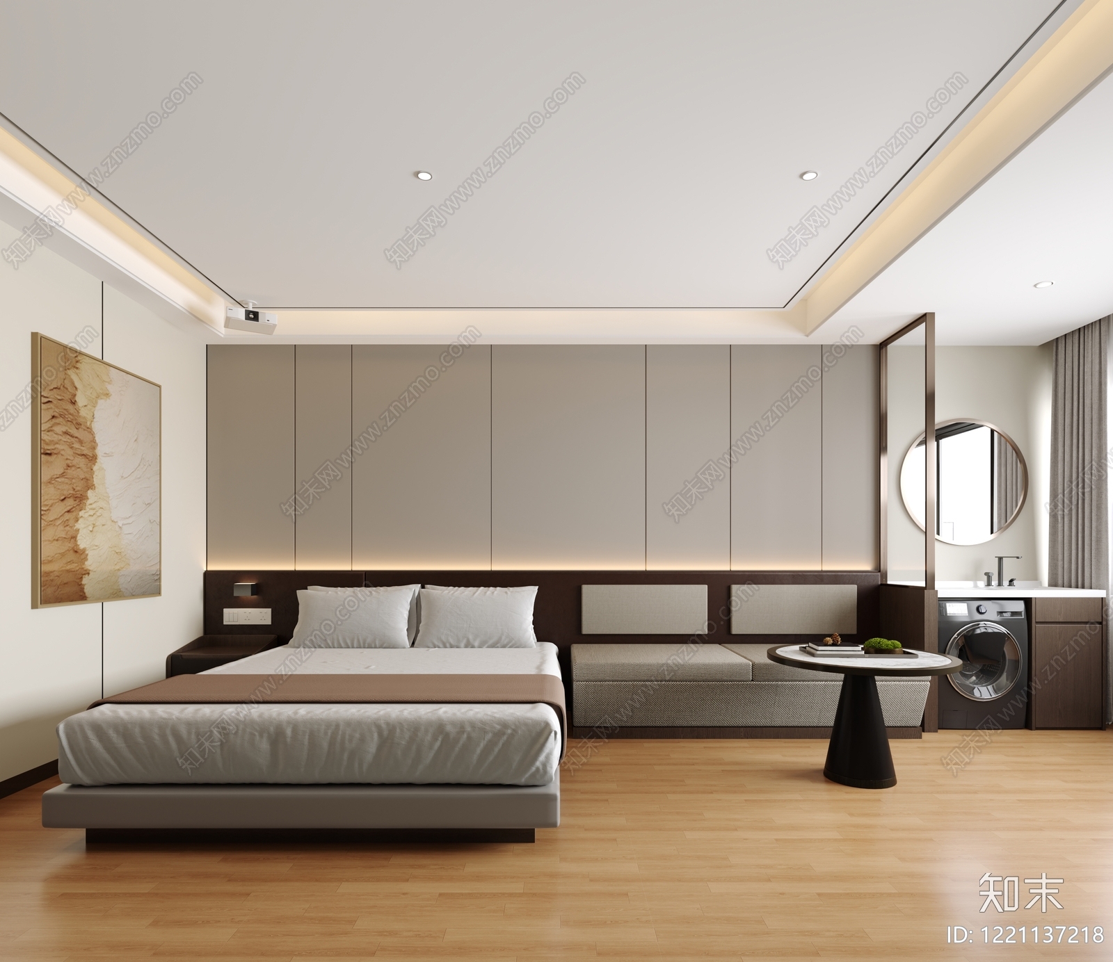 现代简约酒店3D模型下载【ID:1221137218】