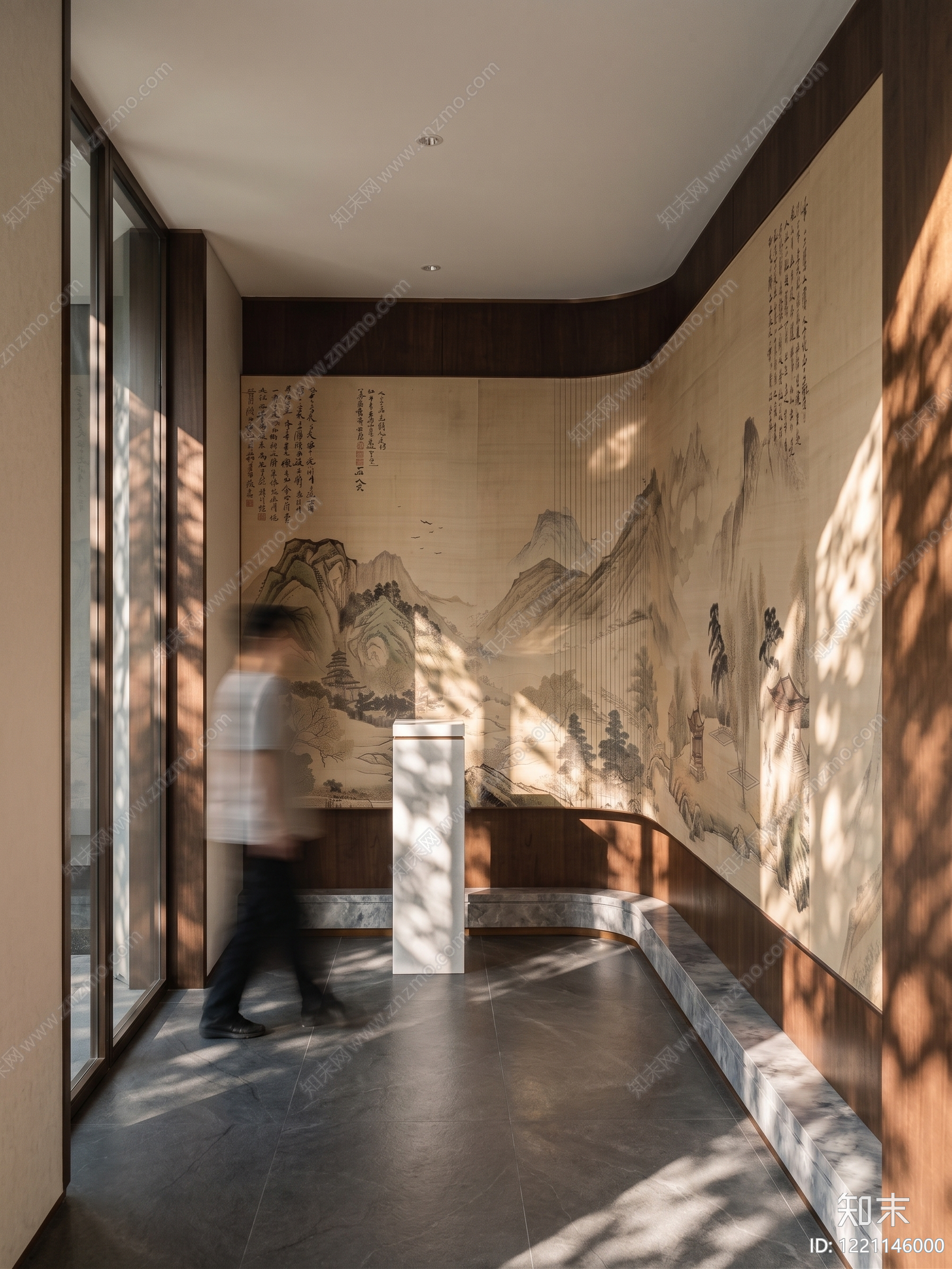 新中式酒店走廊SU模型下载【ID:1221146000】