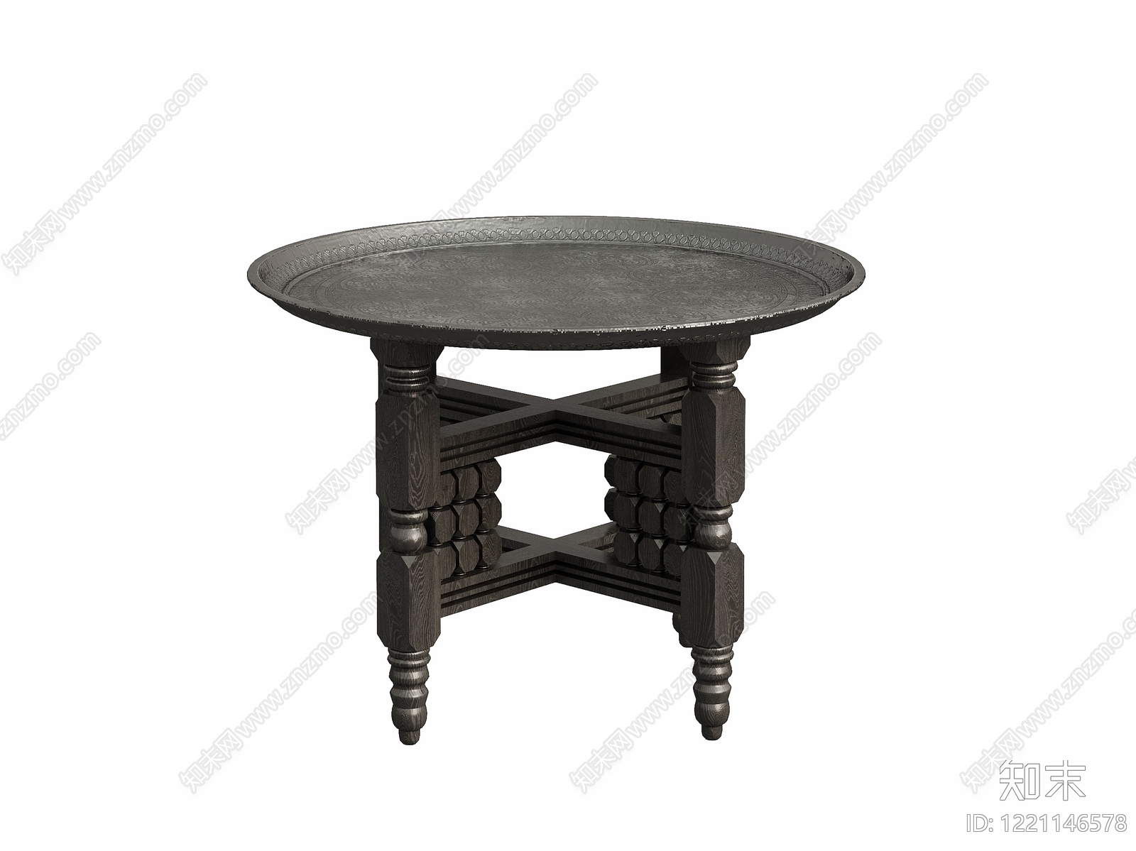 中古风边几3D模型下载【ID:1221146578】
