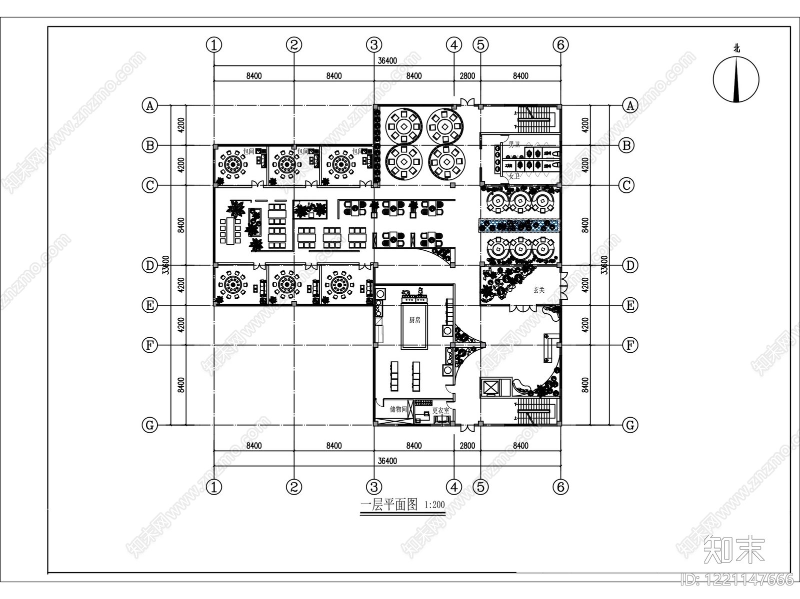 其他餐饮空间cad施工图下载【ID:1221147666】