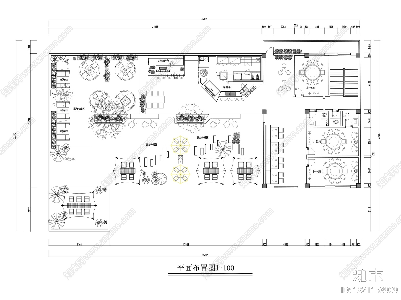 其他餐饮空间cad施工图下载【ID:1221153909】