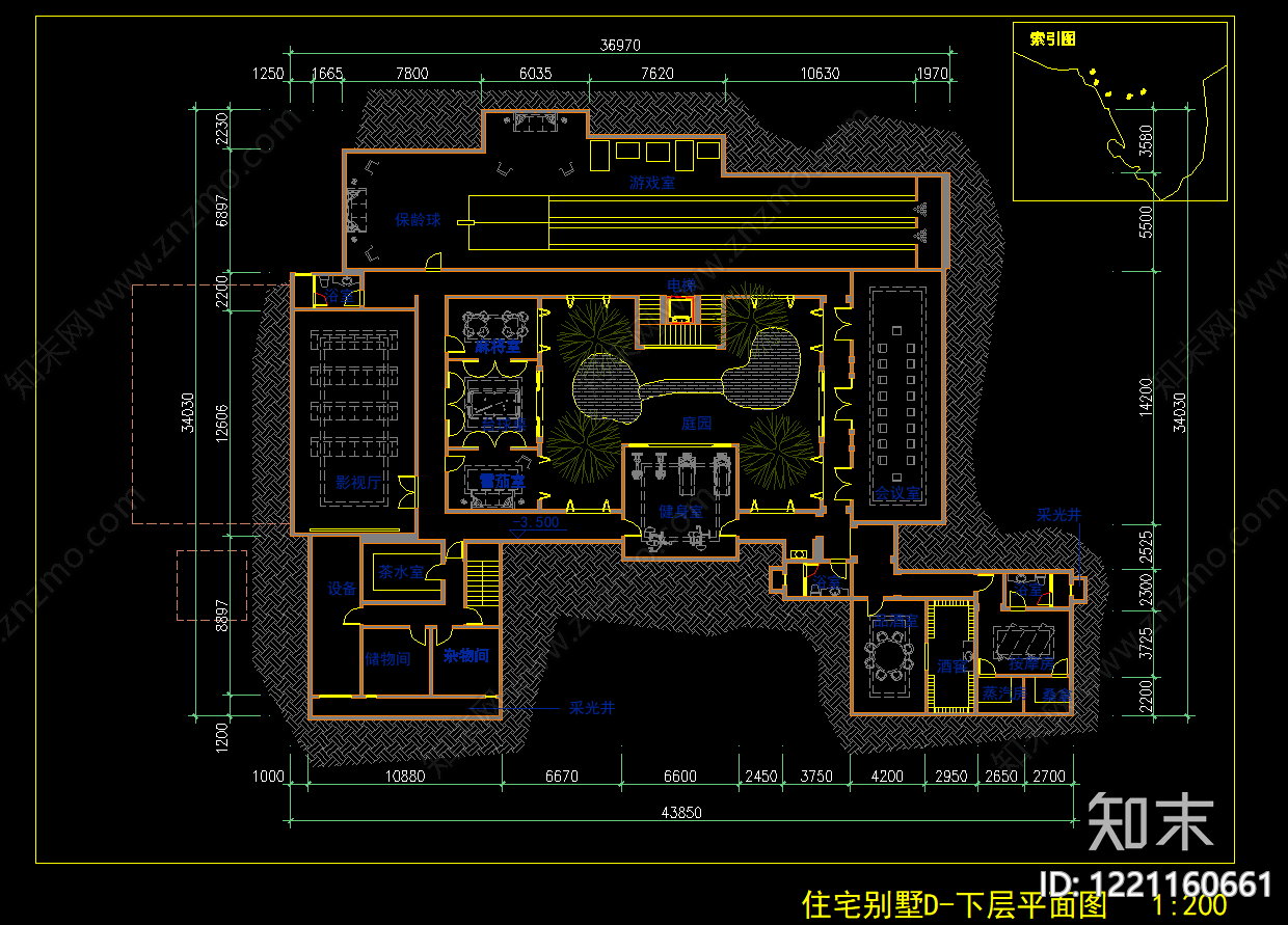 别墅建筑cad施工图下载【ID:1221160661】
