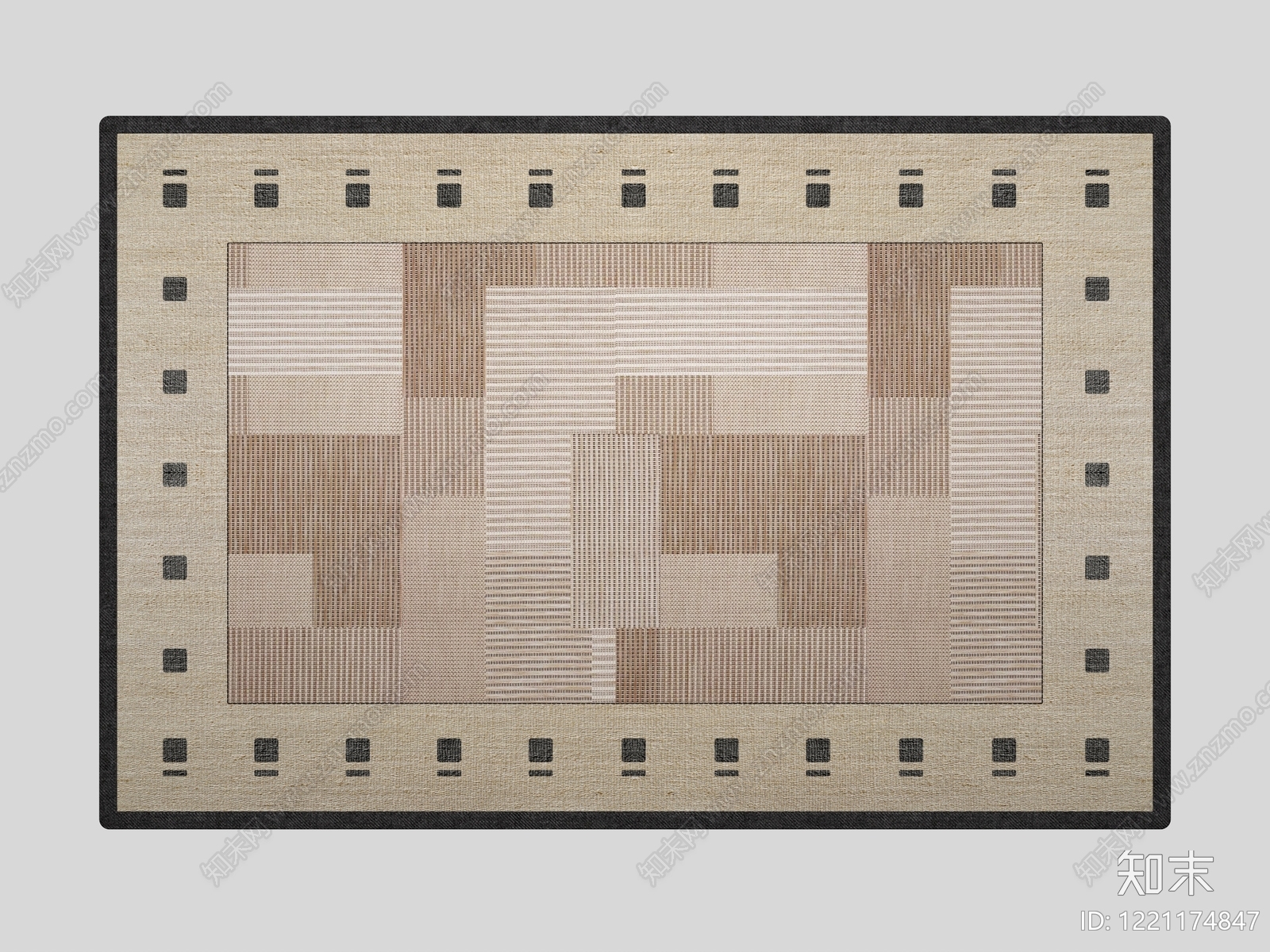 现代简约地毯3D模型下载【ID:1221174847】