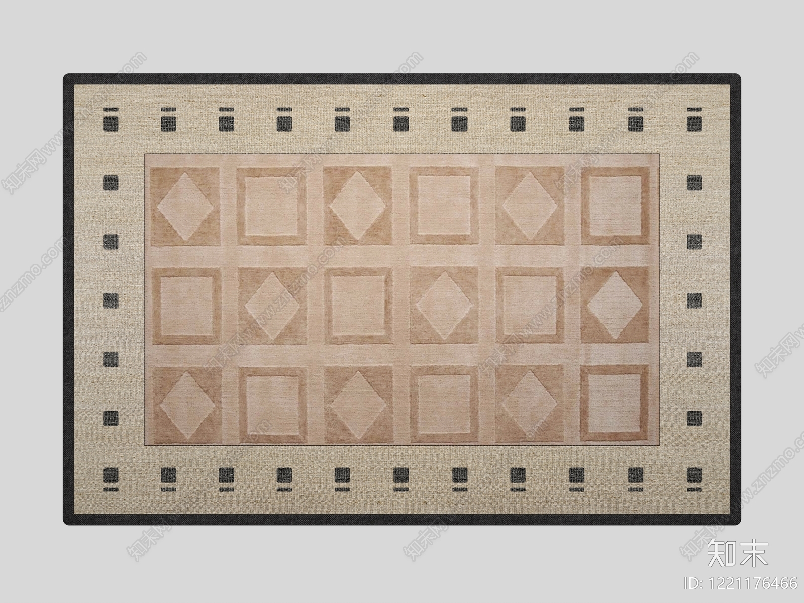 现代简约地毯3D模型下载【ID:1221176466】