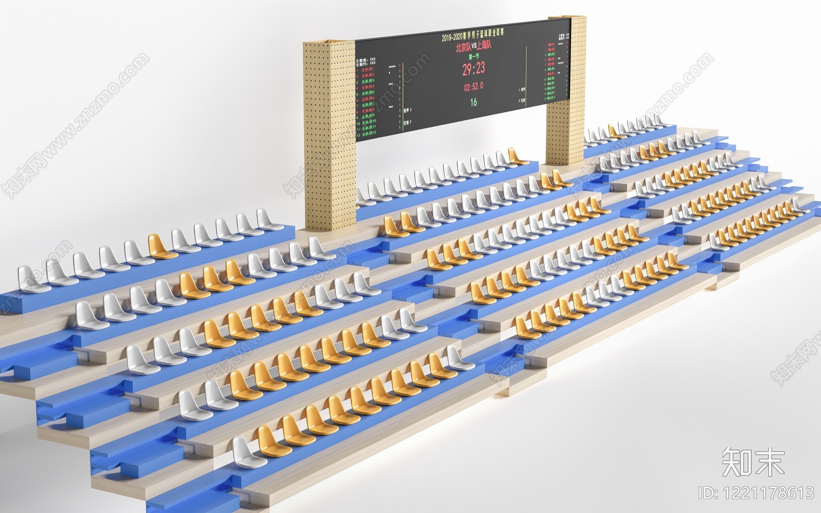 极简主义体育馆3D模型渲染效果图