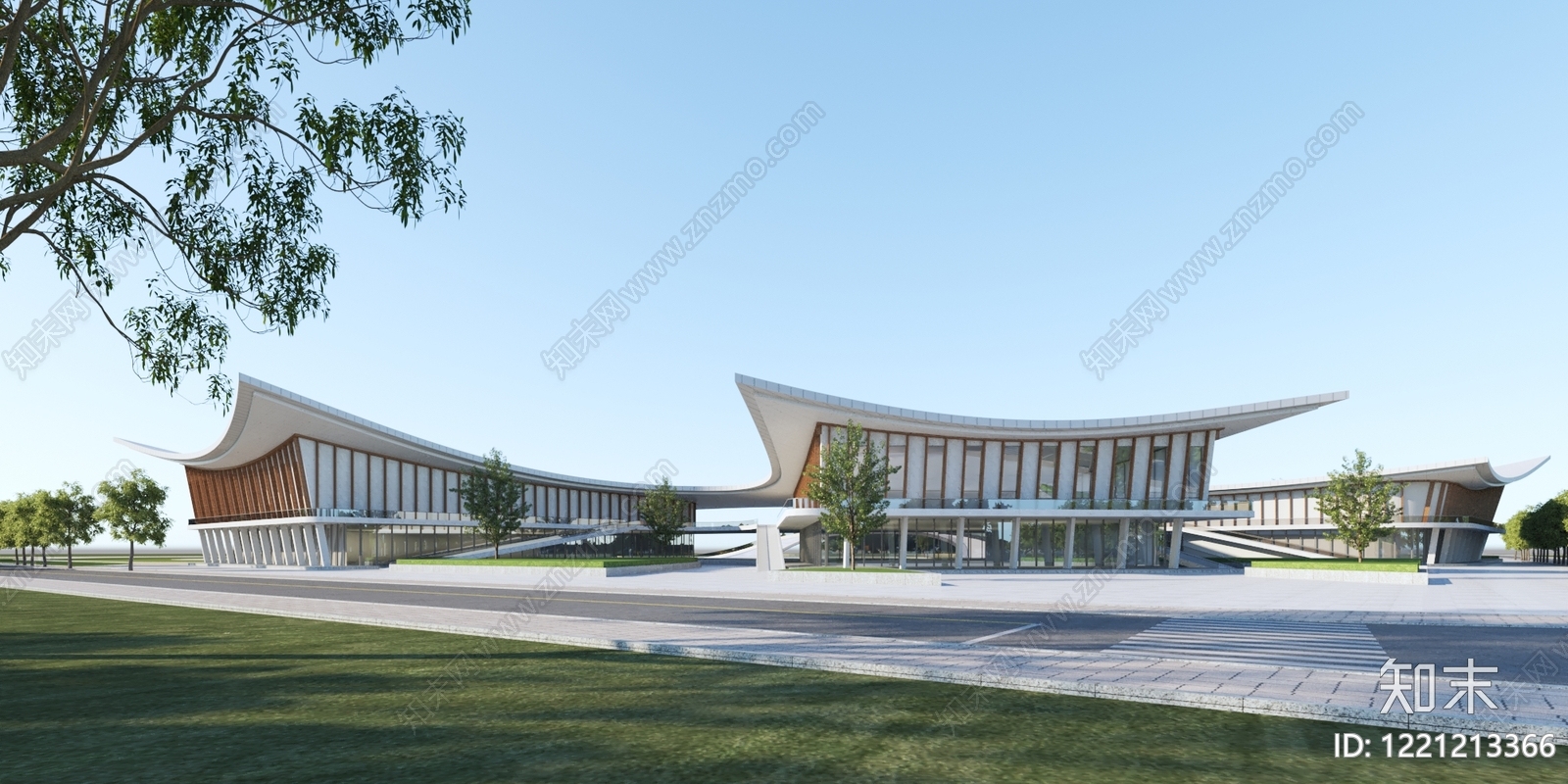 现代主义艺术风格建筑3D模型下载【ID:1221213366】
