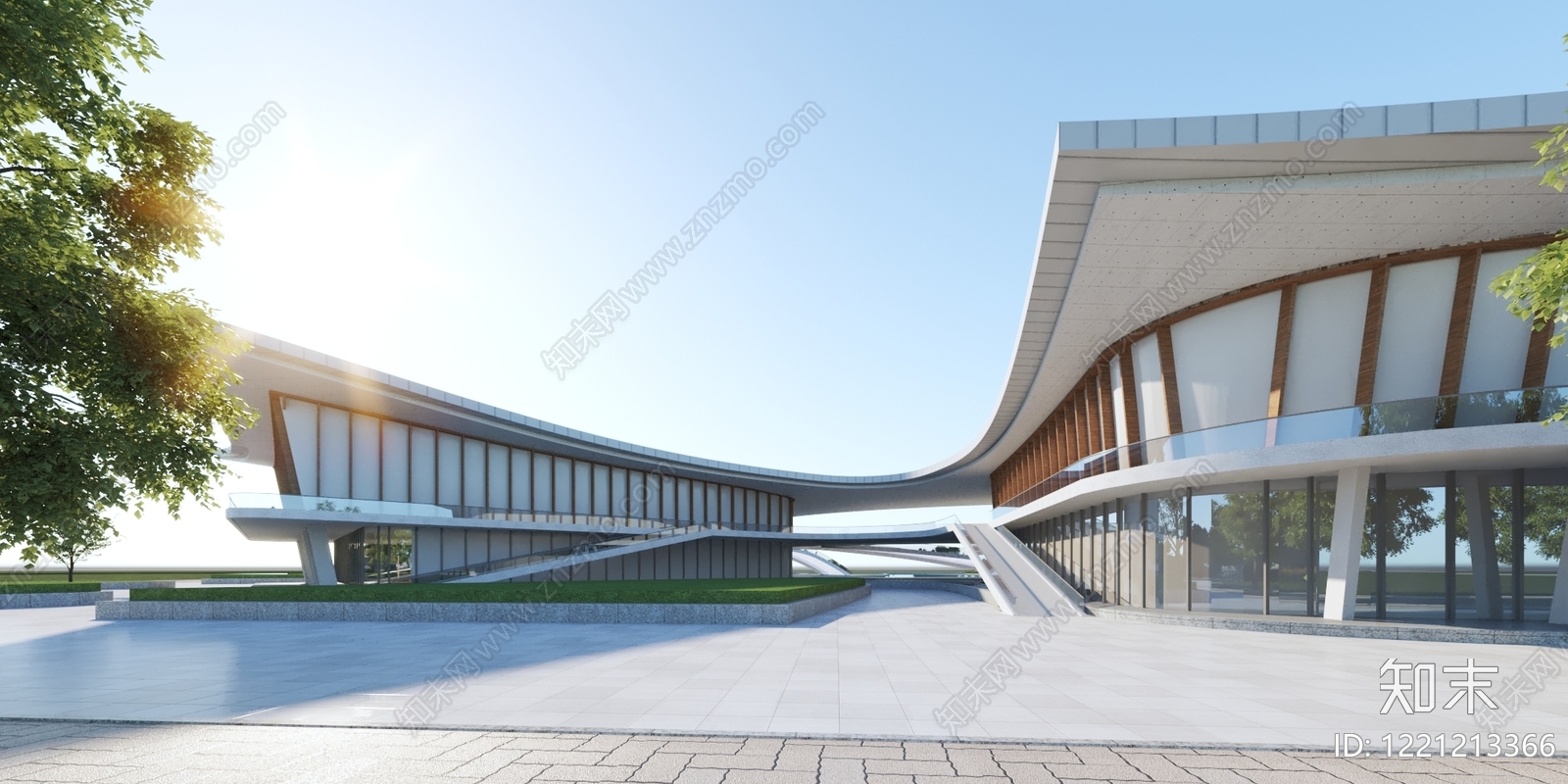 现代主义艺术风格建筑3D模型下载【ID:1221213366】