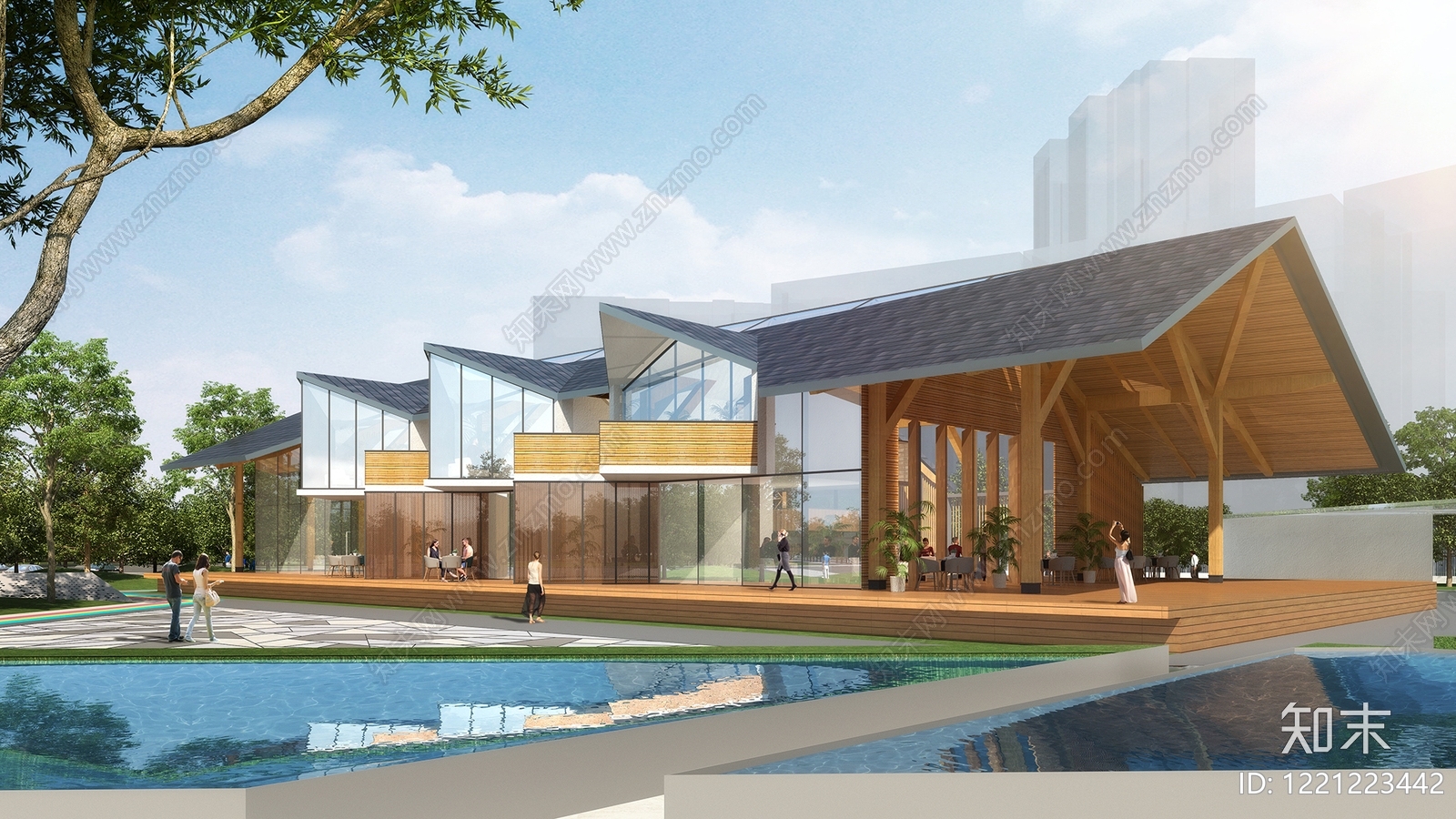 新中式其他商业建筑3D模型下载【ID:1221223442】