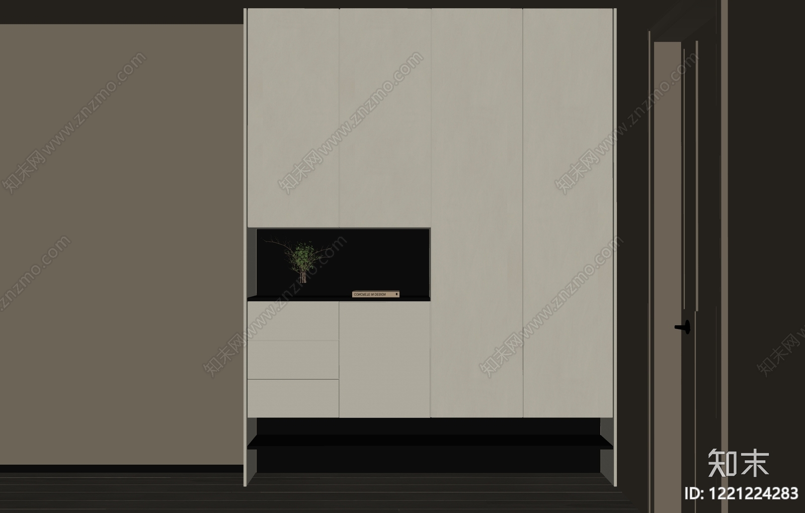 极简玄关柜SU模型下载【ID:1221224283】