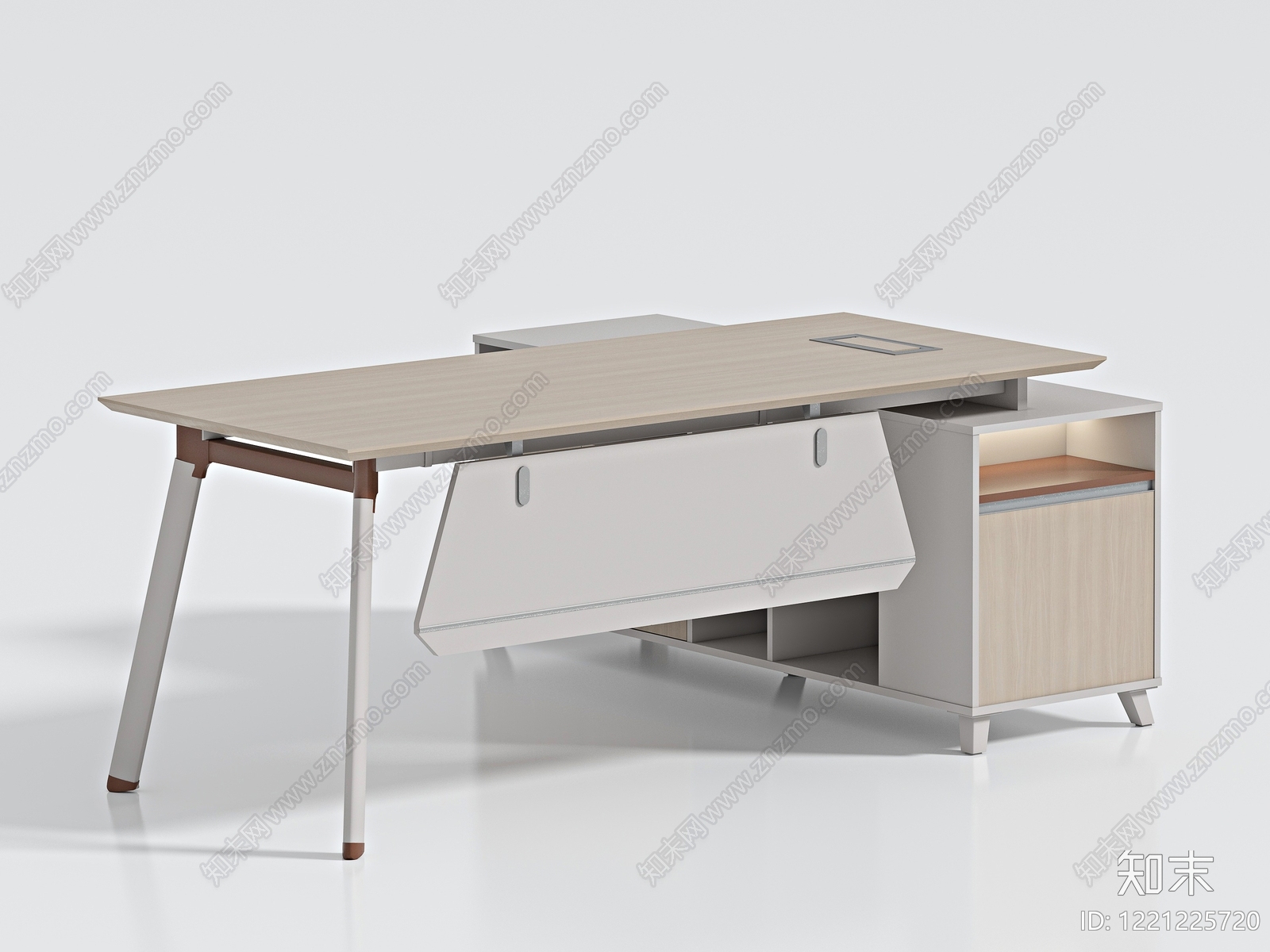 现代简约办公桌3D模型下载【ID:1221225720】