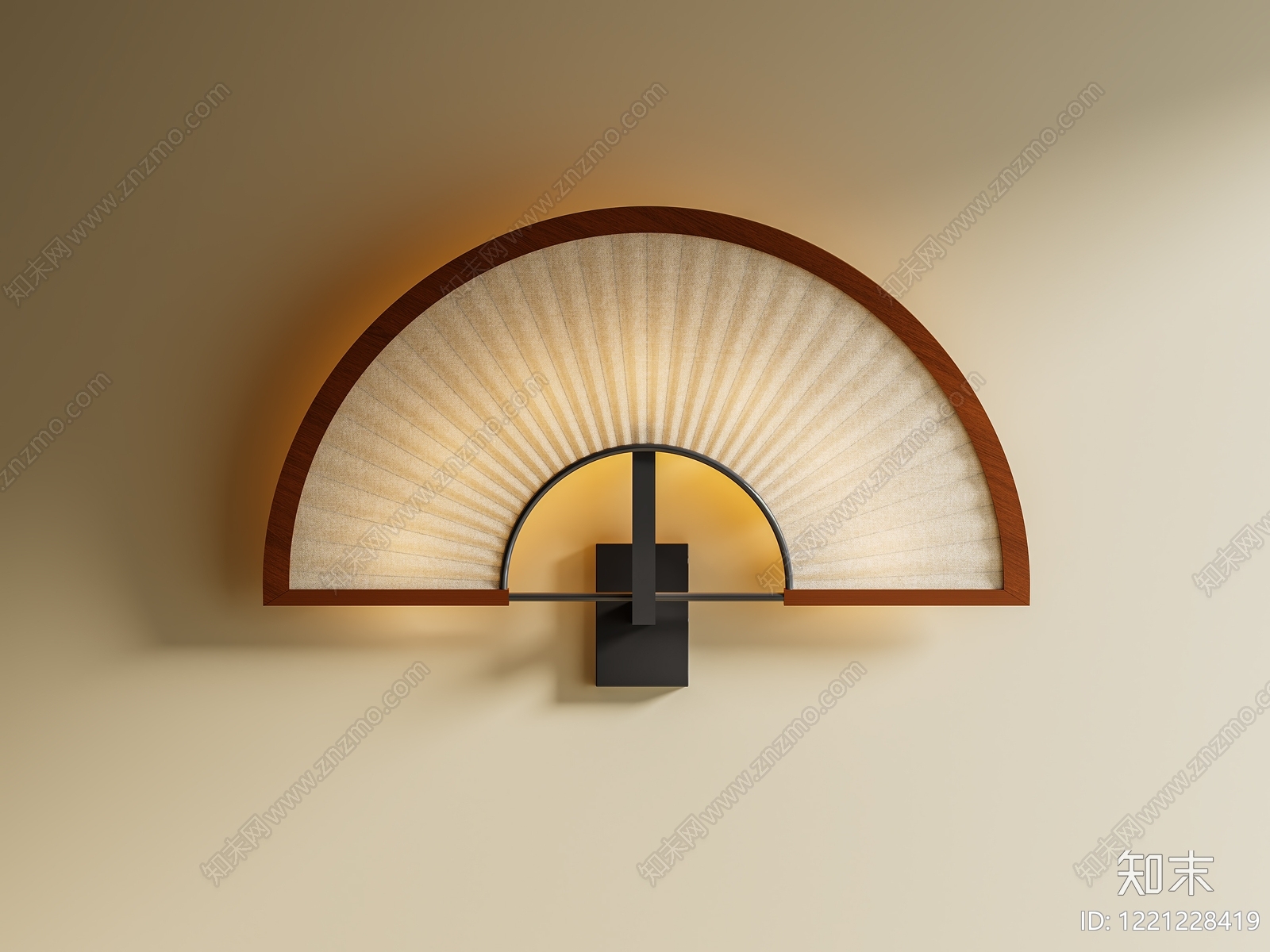 新中式壁灯3D模型下载【ID:1221228419】
