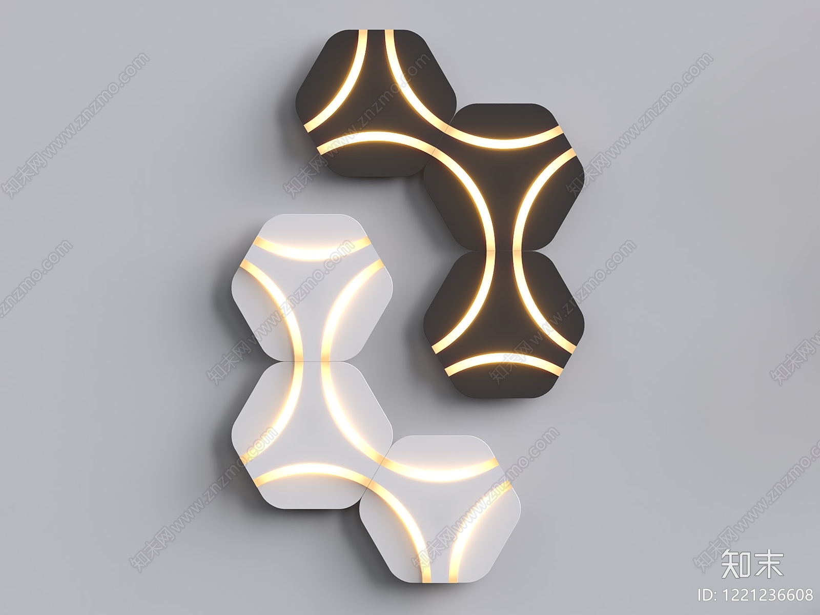 极简壁灯3D模型下载【ID:1221236608】
