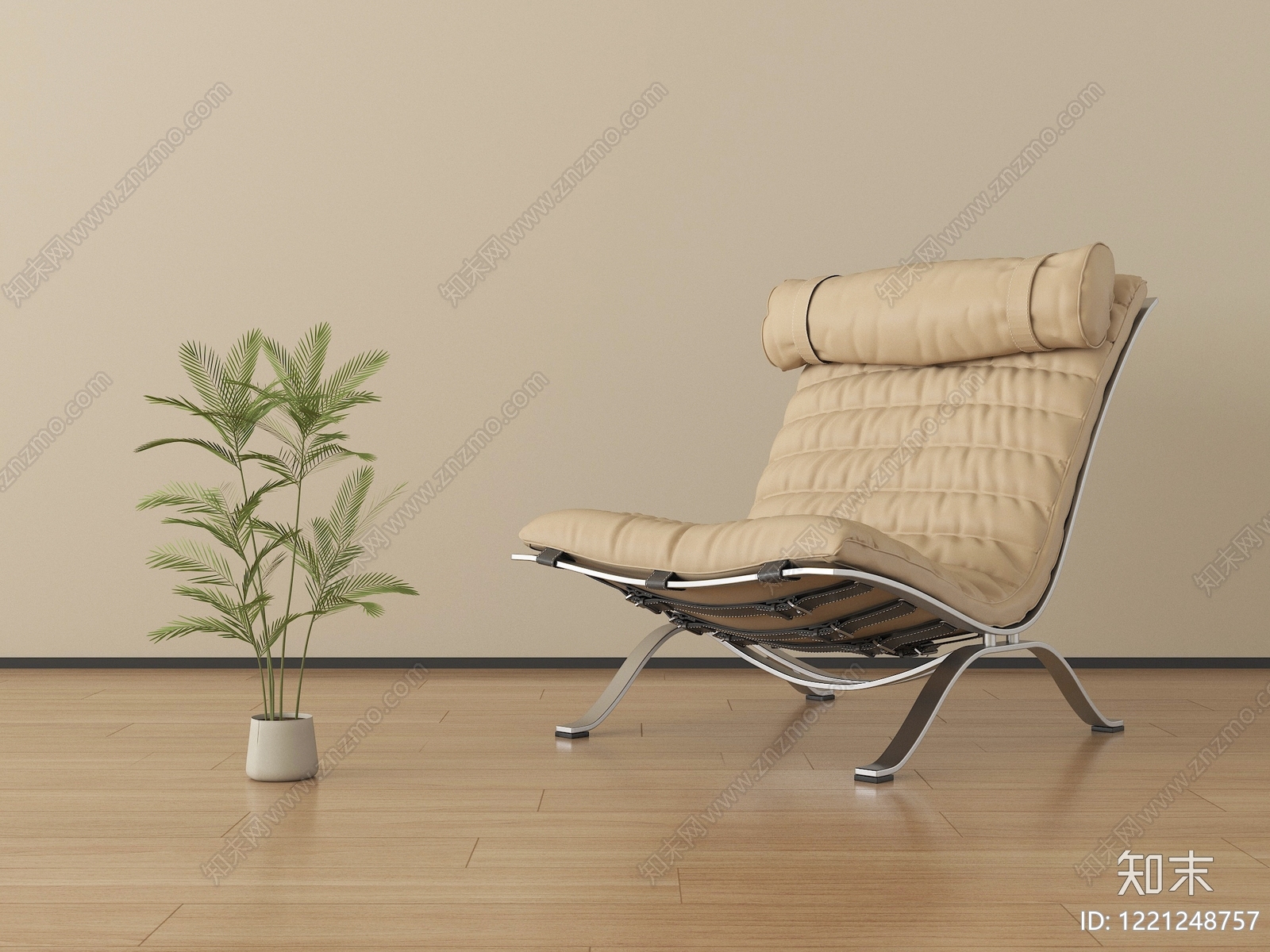 北欧休闲椅SU模型下载【ID:1221248757】