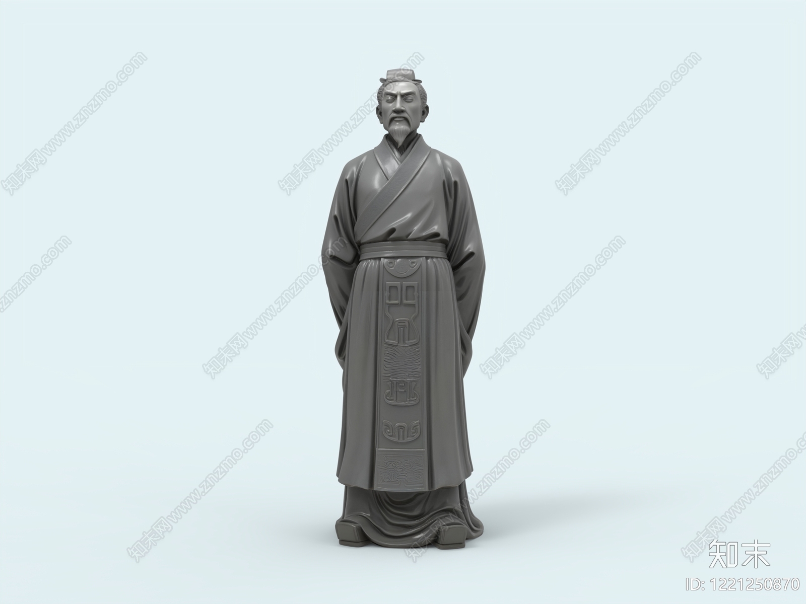 新中式雕塑摆件SU模型下载【ID:1221250870】