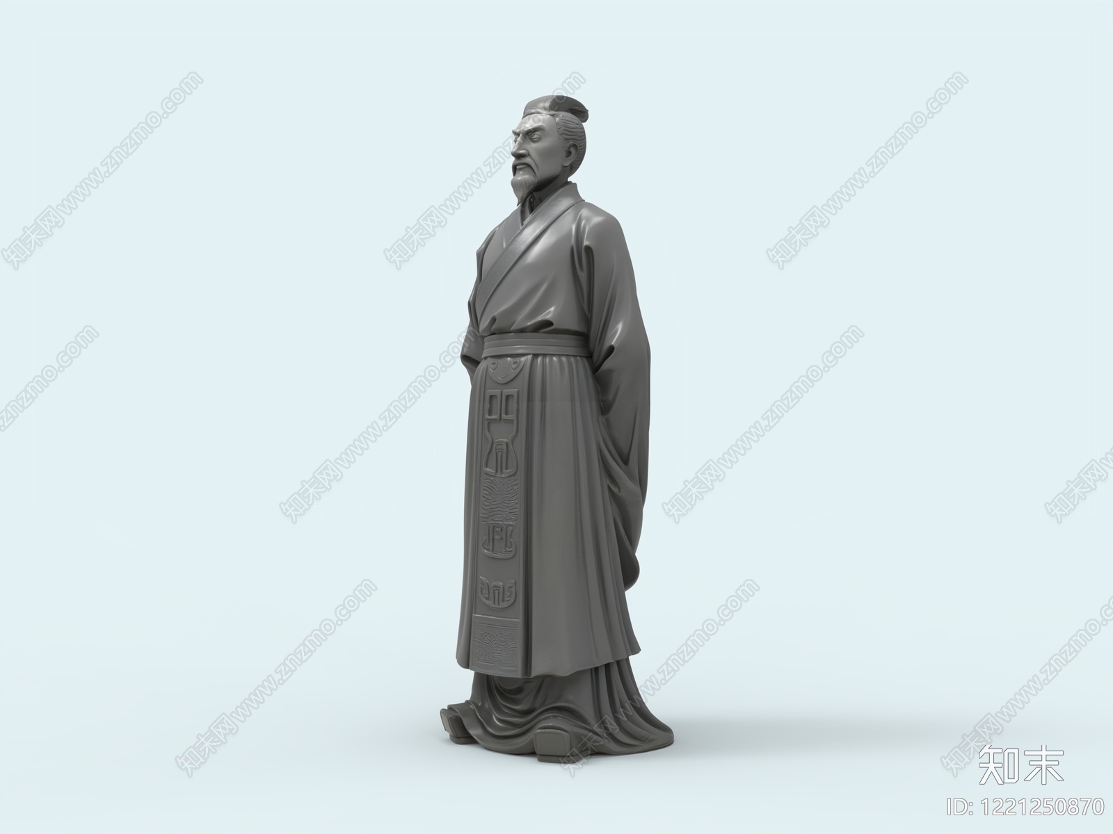 新中式雕塑摆件SU模型下载【ID:1221250870】