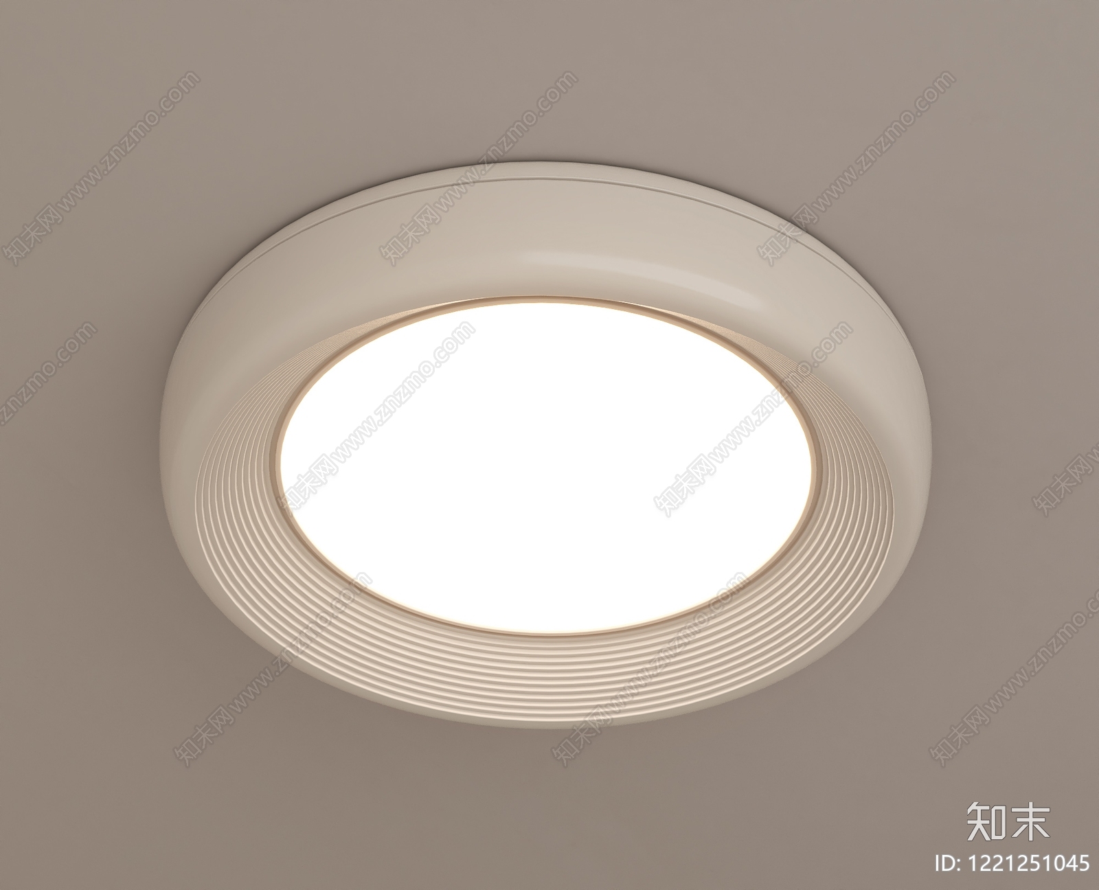 奶油风吸顶灯SU模型下载【ID:1221251045】