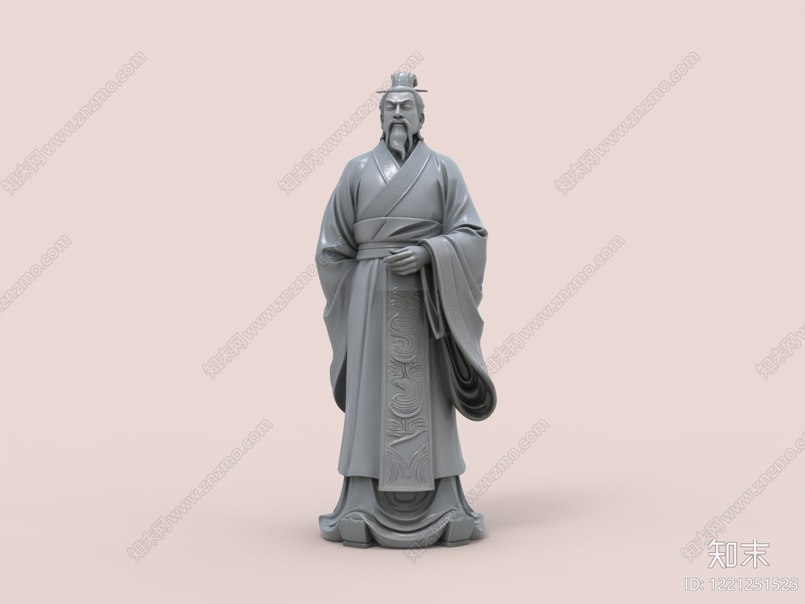 新中式雕塑摆件3D模型下载【ID:1221251523】