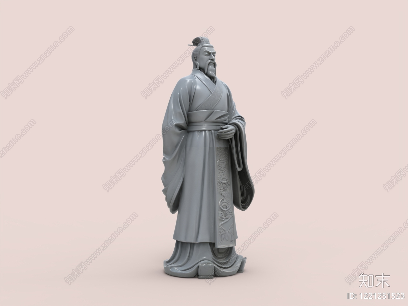新中式雕塑摆件3D模型下载【ID:1221251523】