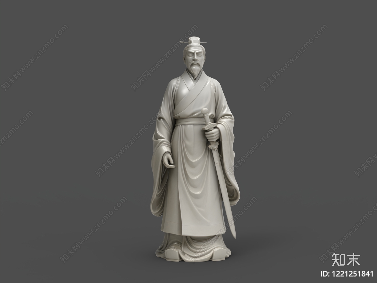 新中式雕塑摆件SU模型下载【ID:1221251841】