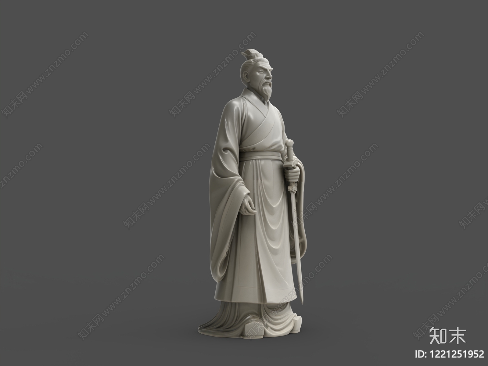 新中式雕塑摆件3D模型下载【ID:1221251952】