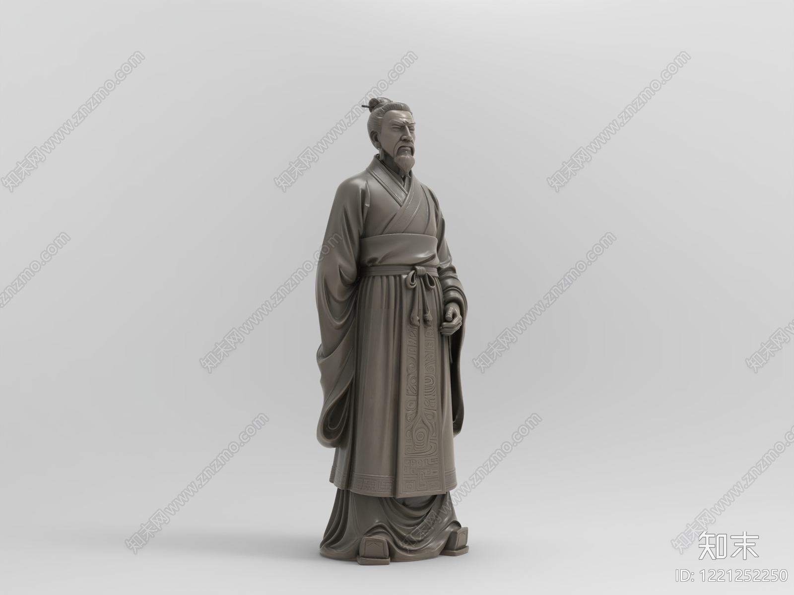 新中式雕塑摆件SU模型下载【ID:1221252250】