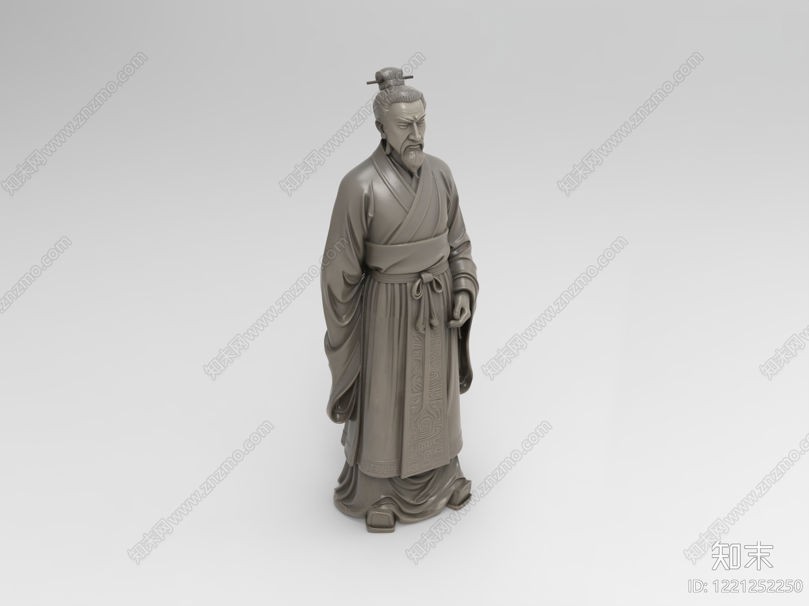 新中式雕塑摆件SU模型下载【ID:1221252250】