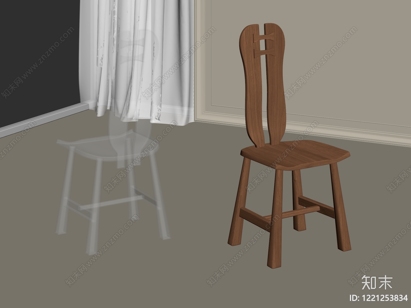 极简主义餐椅3D模型下载【ID:1221253834】