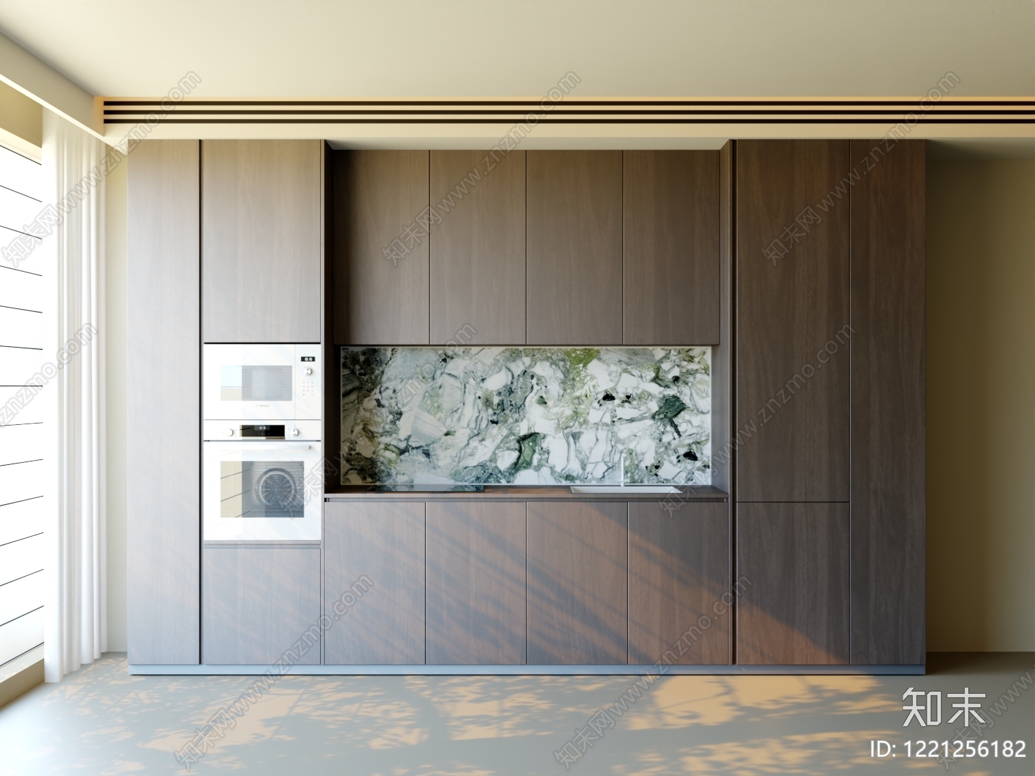 极简橱柜3D模型渲染效果图