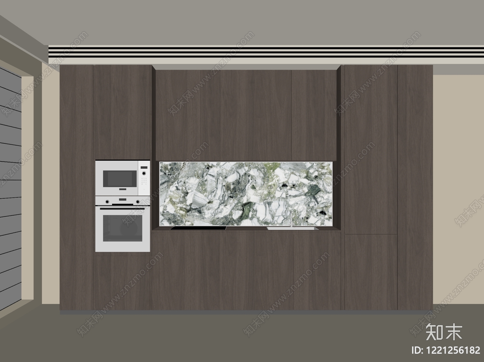 极简橱柜3D模型下载【ID:1221256182】