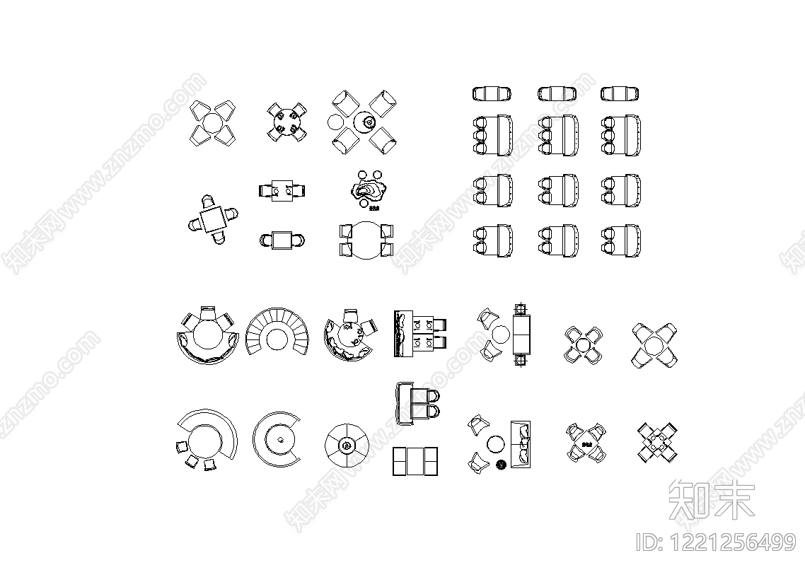 桌椅CAD图纸