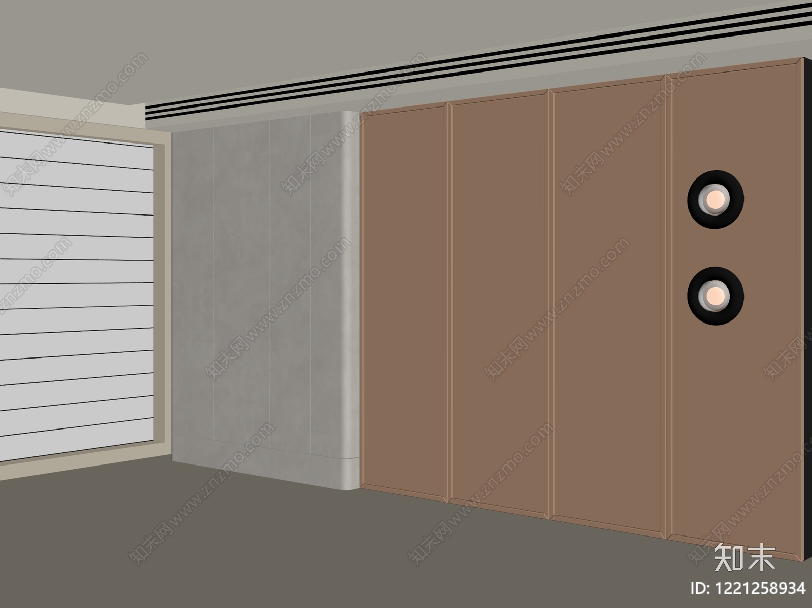 极简衣柜3D模型下载【ID:1221258934】