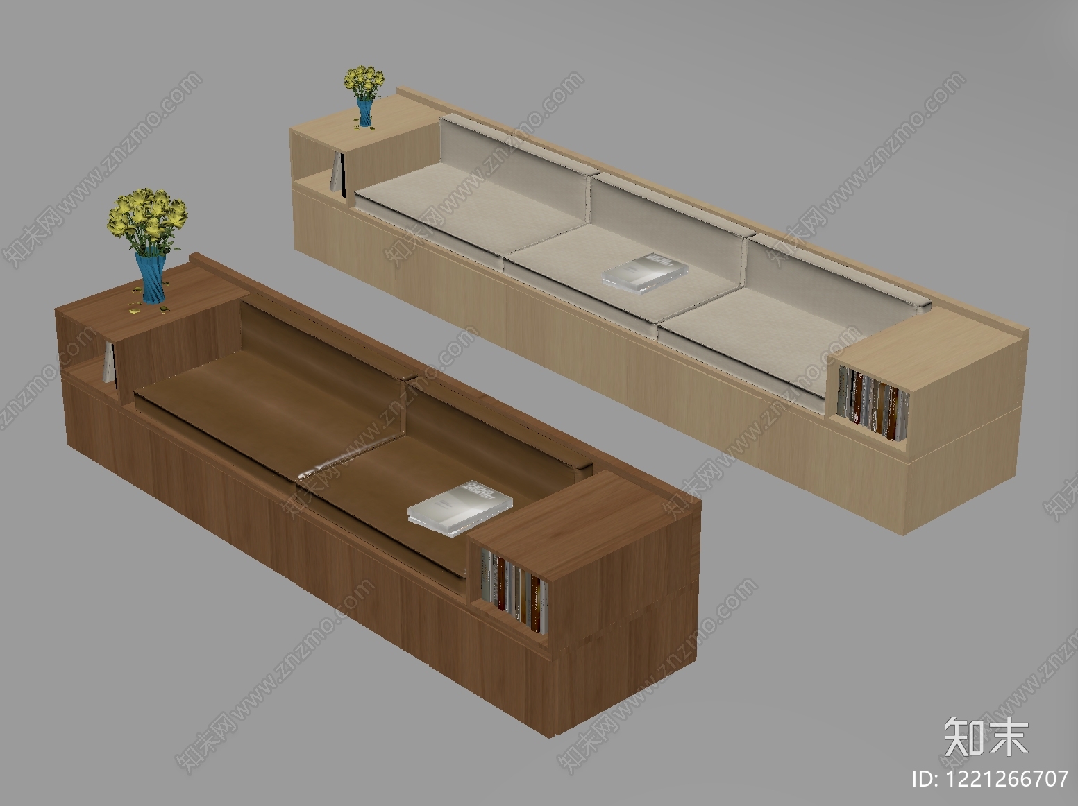 日式卡座沙发SU模型下载【ID:1221266707】