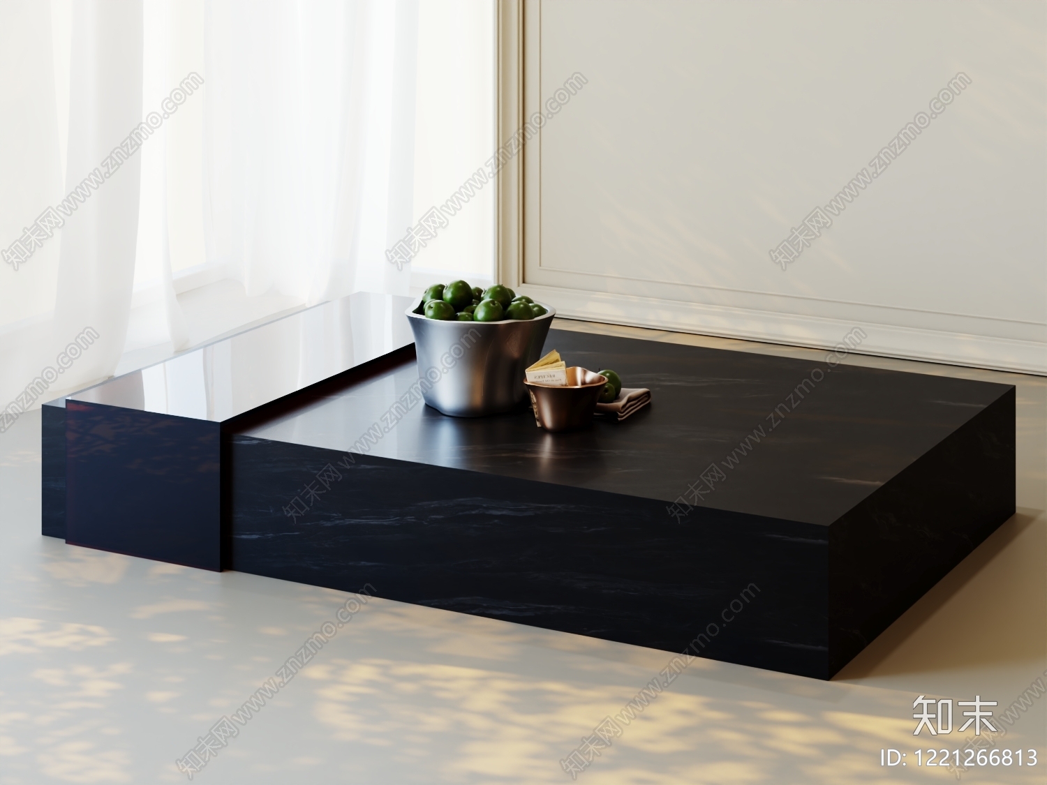 极简茶几SU模型下载【ID:1221266813】